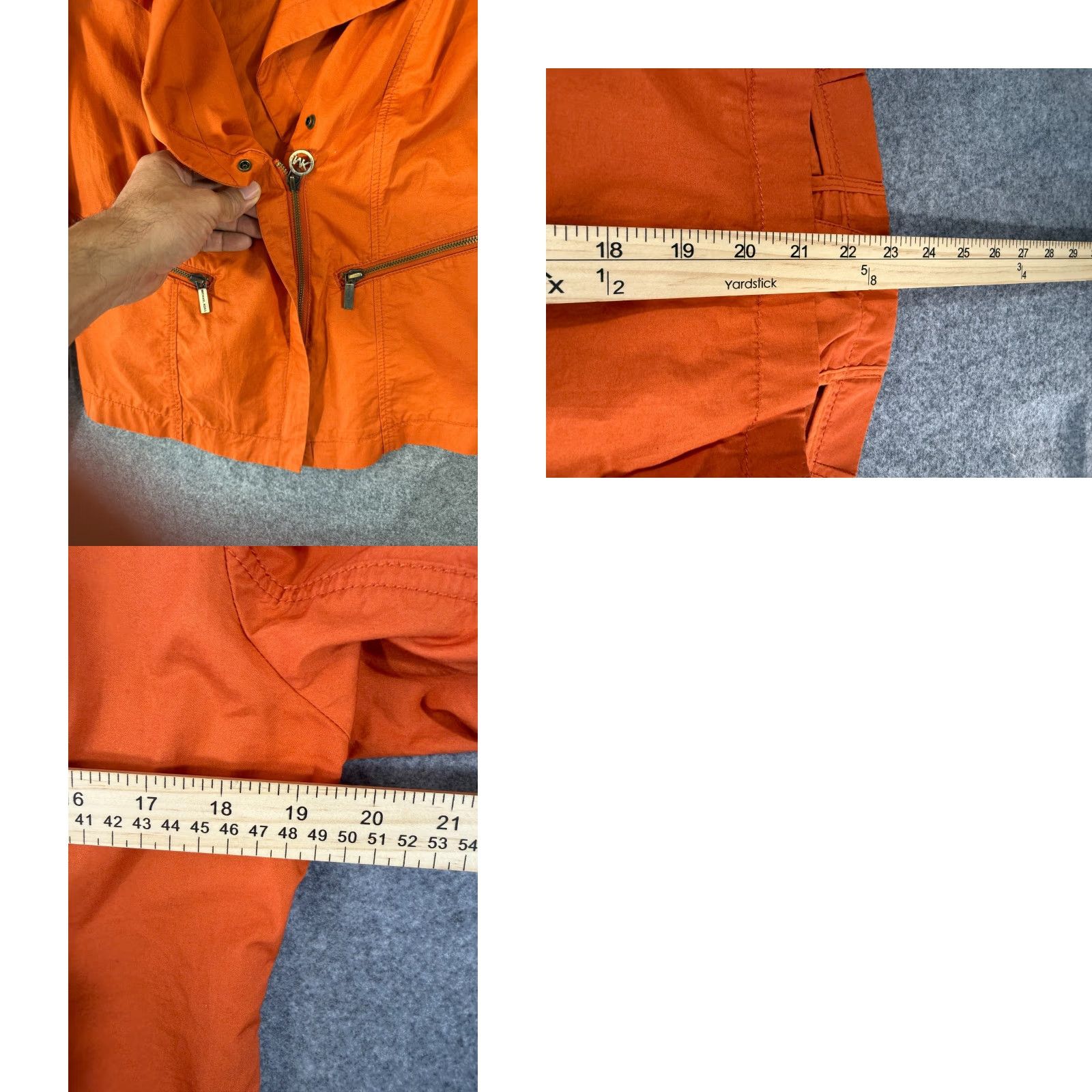 Michael Kors Michael Kors Jacket Womens M Burnt Orange Asymmetrical Full Zip Lightweight Shirt Mens Womens? Size M / US 6-8 / IT 42-44 - 9 Thumbnail