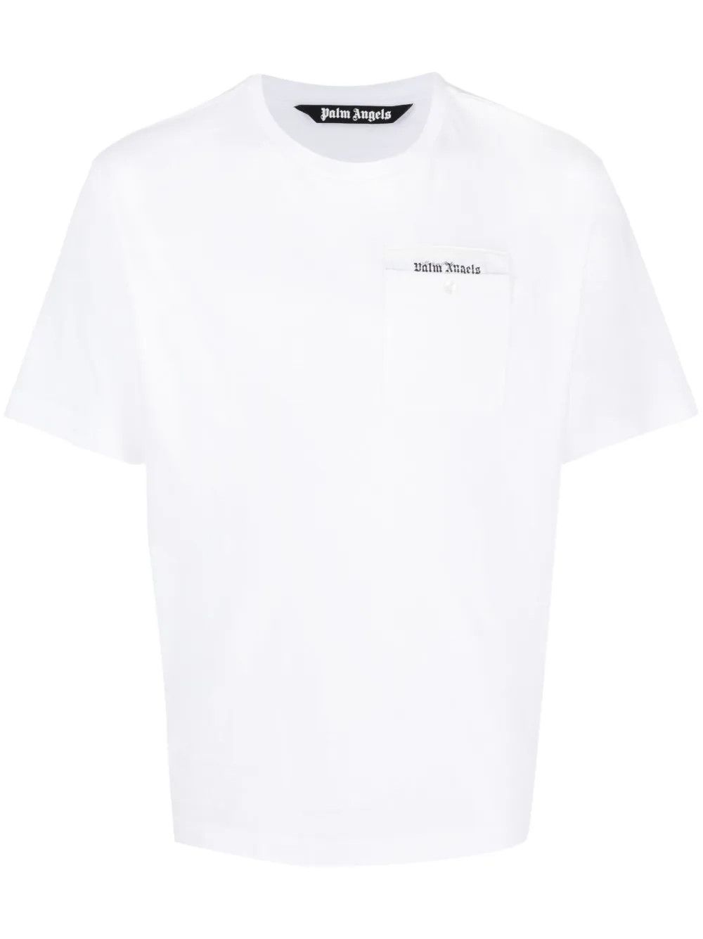 Palm Angels o1y0325 Logo Crewneck T-Shirt in White Size US S / EU 44-46 / 1 - 1 Thumbnail