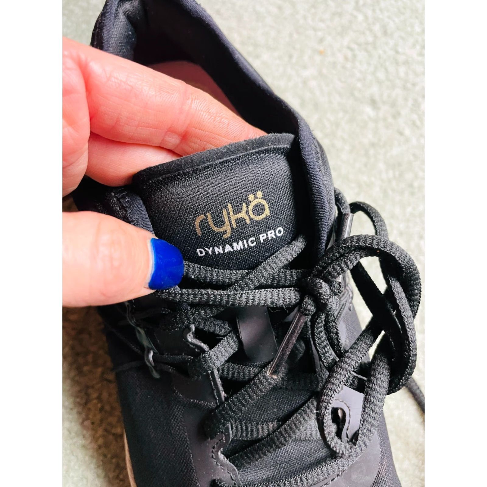 Vintage Ryka Shoes, Women's Size 8M, Black Pink Leopard, Dynamic PRO, Lace Up, Sneaker, Athletic, Female, 8M, Leopard, Pink, Dynamic PRO, Ryka, Shoes Size US 8 / IT 38 - 7 Thumbnail