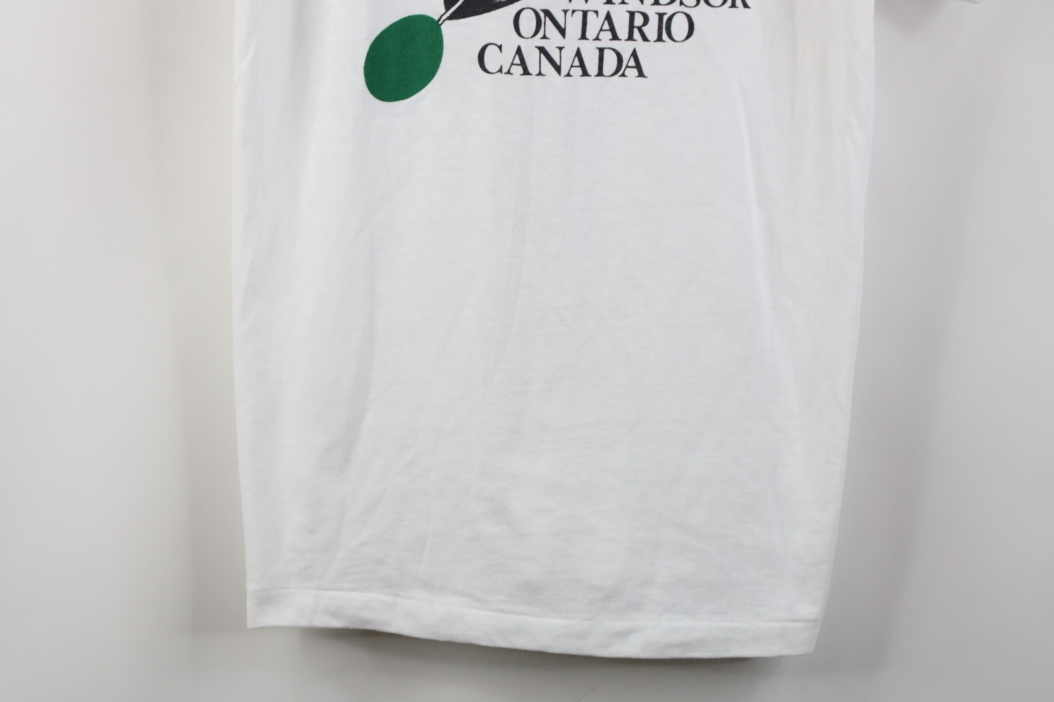 Vintage Vintage 80s 1987 Congresso Alpini Canada Ringer T-Shirt Size L / US 10 / IT 46 - 3 Thumbnail