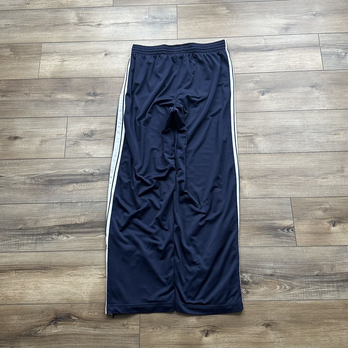 Nike Vintage 2000s Nike Navy Striped Wide Leg Track Pants Size US 33 - 5 Thumbnail