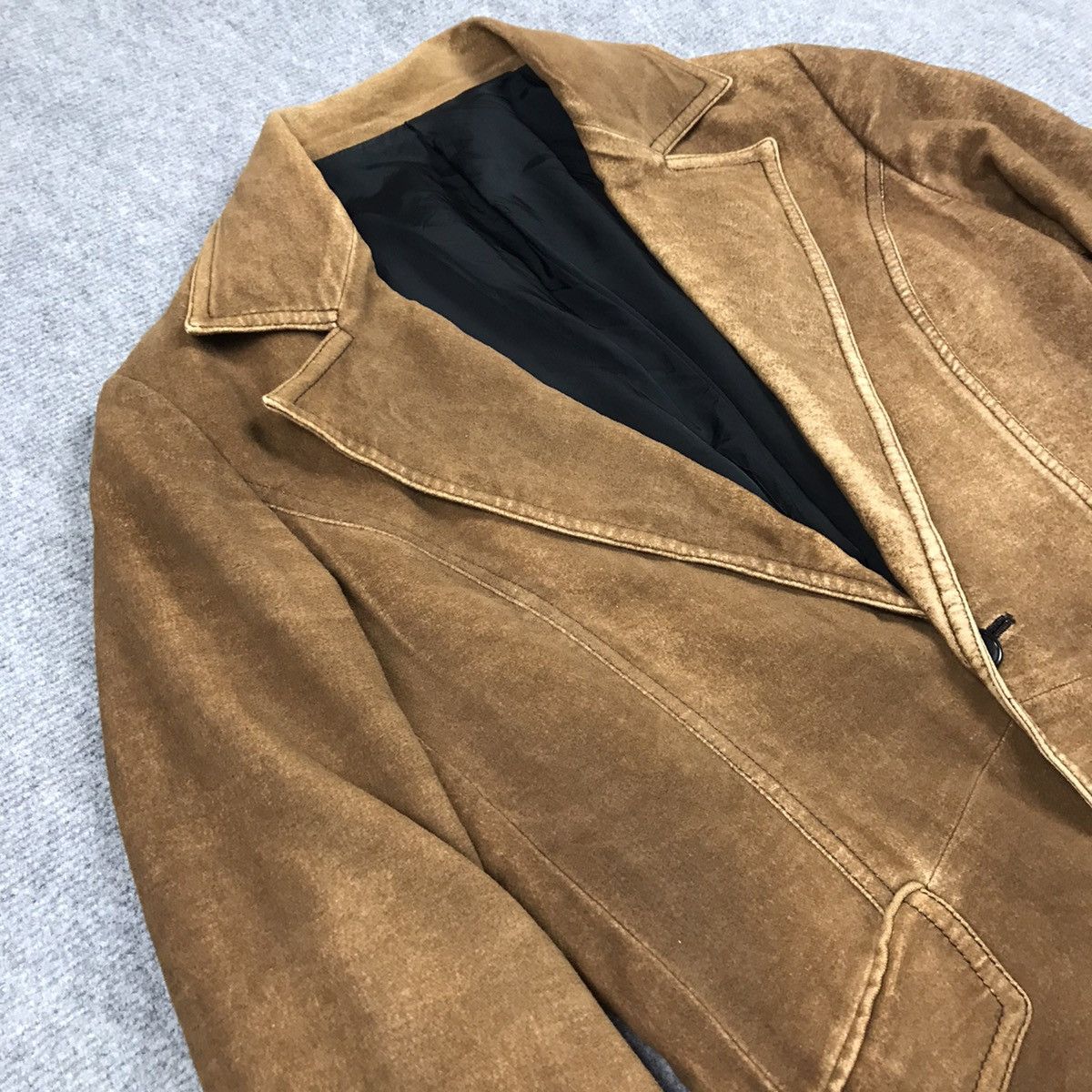 5351 POUR LES HOMMES 🔥5351 POUR LES HOMMES BROWN ART BLAZER COAT JACKET Size US L / EU 52-54 / 3 - 3 Thumbnail
