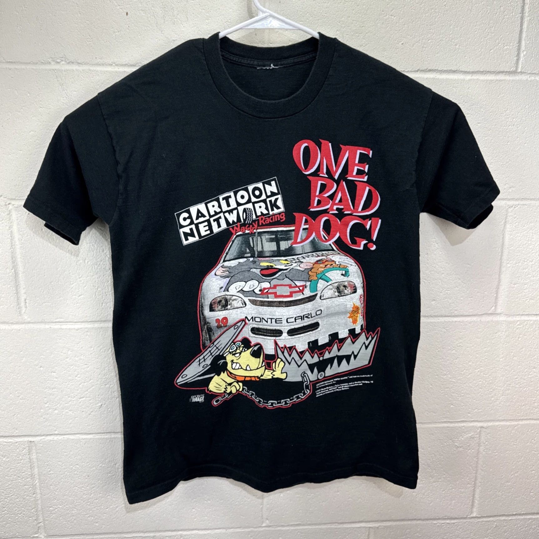 Vintage VINTAGE 90s Cartoon Network Muttley Wacky Racing T-Shirt Men Large Black Cartoon Racing Mens Size US L / EU 52-54 / 3 - 2 Thumbnail