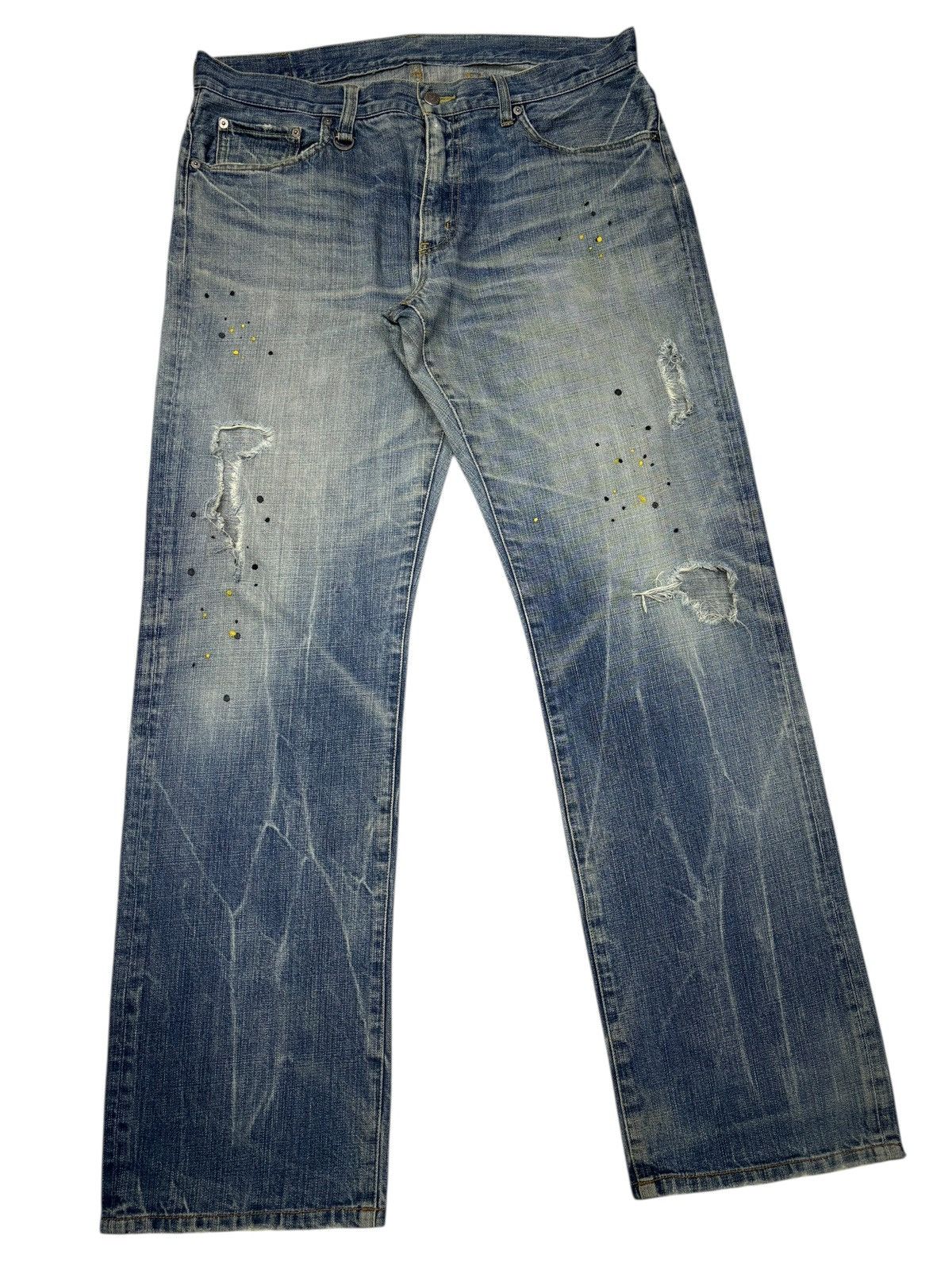 Sophnet. 🔥SOPHNET X-146 PAINTER BAGGY JEANS DISTRESSED DENIM Size US 36 / EU 52 - 3 Thumbnail