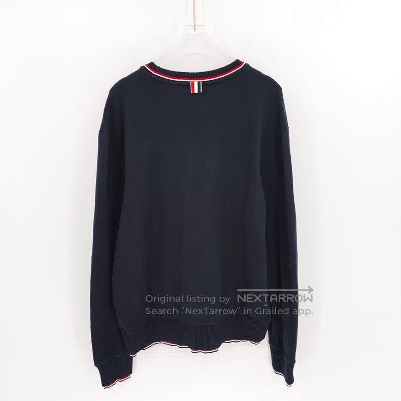 Thom Browne Thom Browne Solid Color Crewneck Long Sleeve Knit Top Size US XL / EU 56 / 4 - 2 Thumbnail