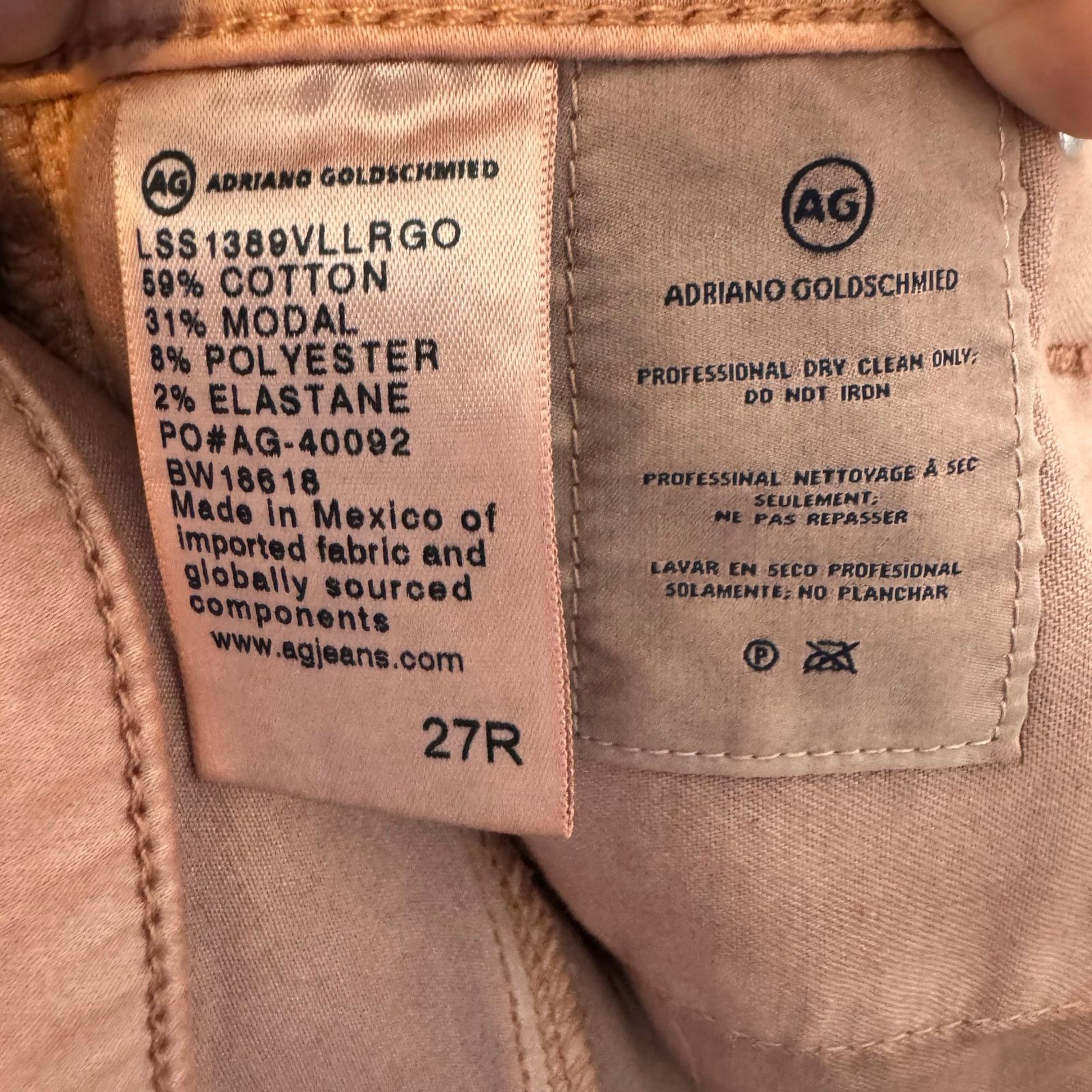 AG Adriano Goldschmied AG Coated Skinny Jeans Brown Legging Ankle 27R Size 27" / US 4 / IT 40 - 9 Thumbnail