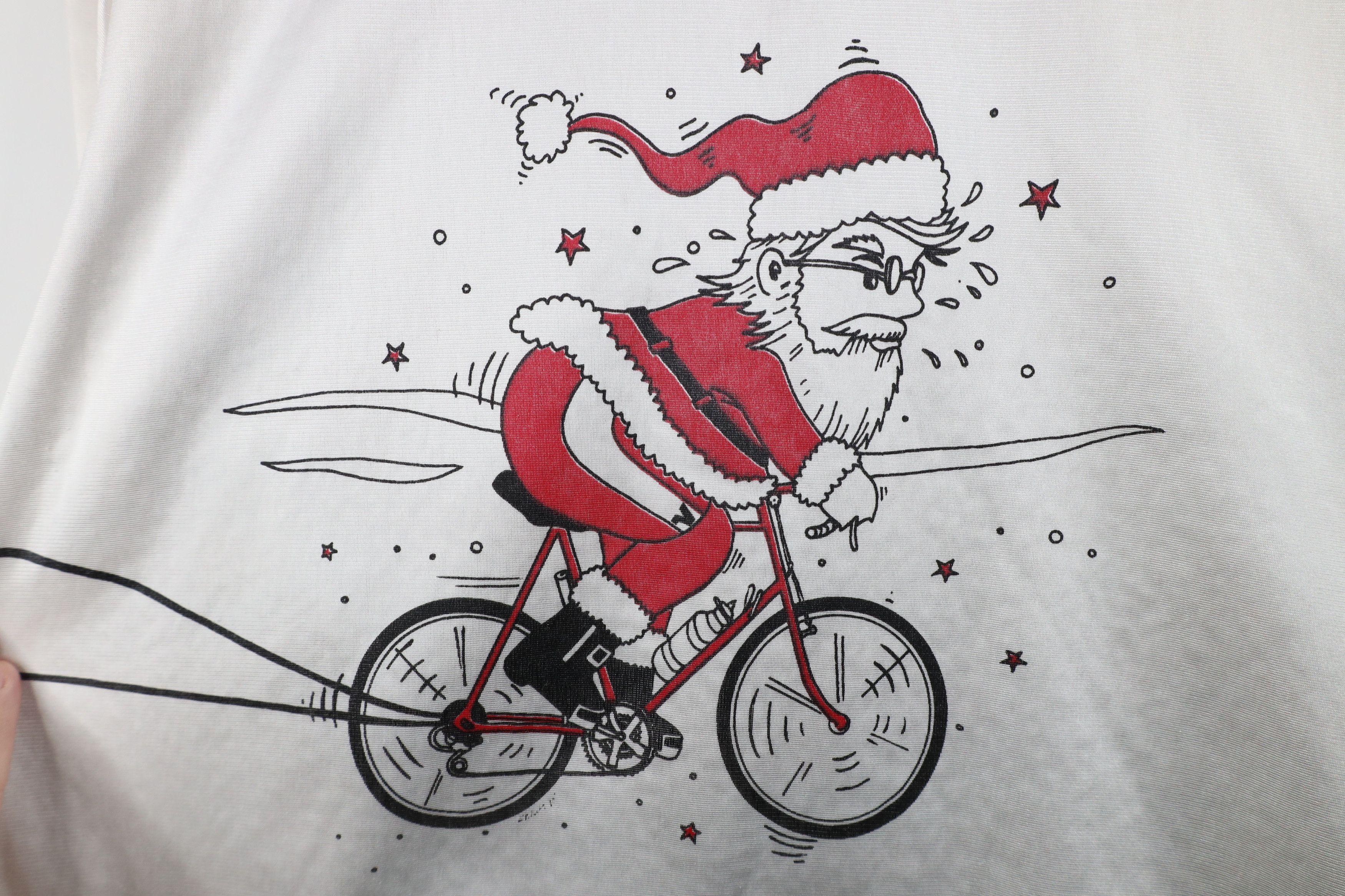 Vintage Vintage 90s Christmas Santa Claus Fleece Cycling Jersey Size US XL / EU 56 / 4 - 4 Thumbnail