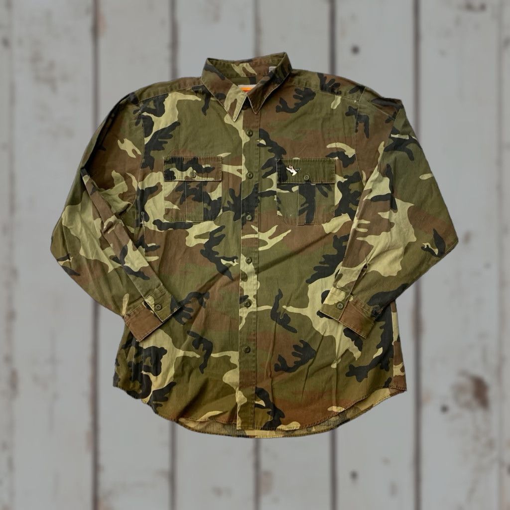 Logo 7 VINTAGE Winchester Button-Up Shirt Men’s XL Camouflage Hunting Logo DUCK LOGO Flaw Size US XL / EU 56 / 4 - 1 Thumbnail