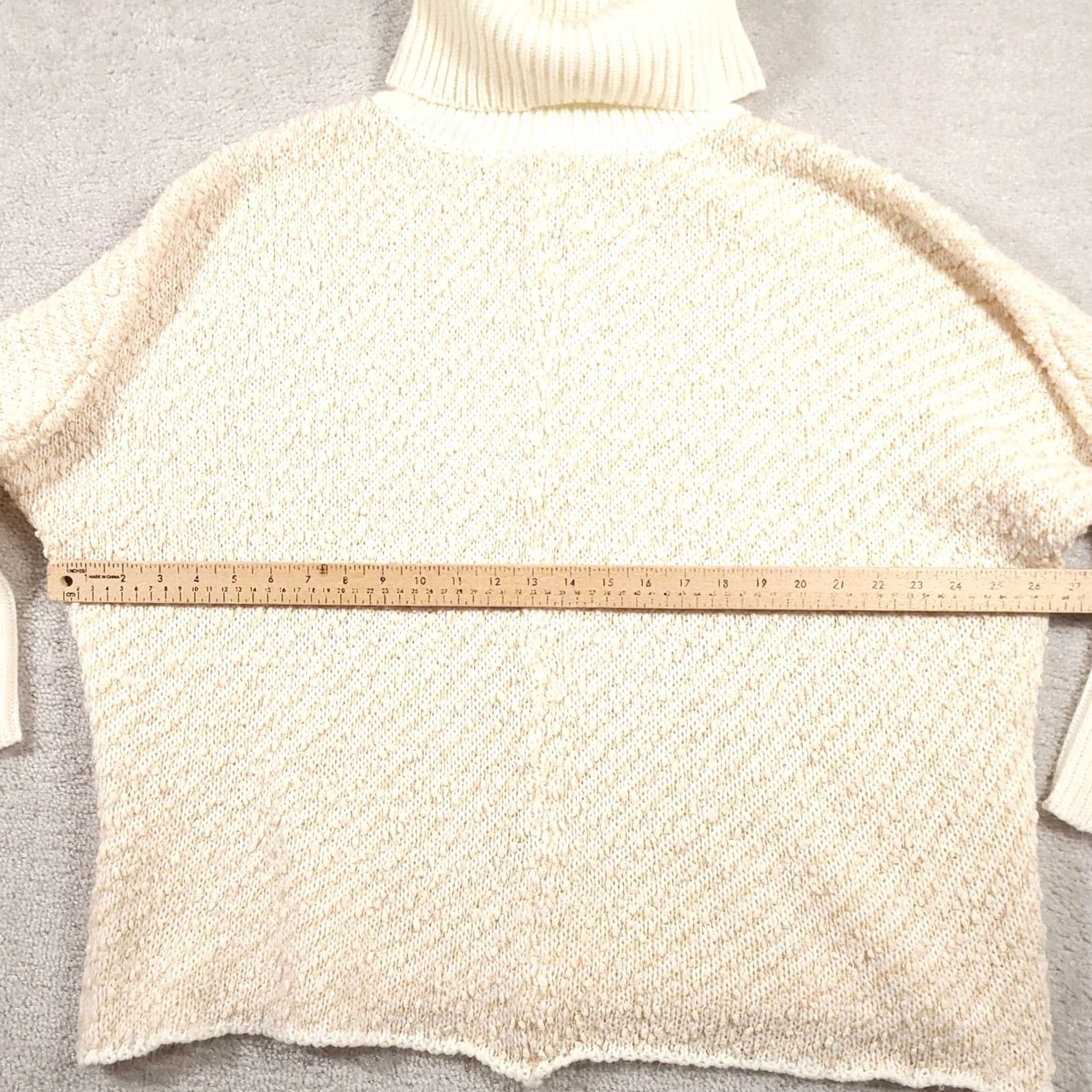 Madison Moon & Madison Sweater Womens Small Turtleneck Pullover Soft Knit Ivory Cozy Modern Oversized Dolman Sleeve N/A Size S / US 4 / IT 40 - 7 Thumbnail