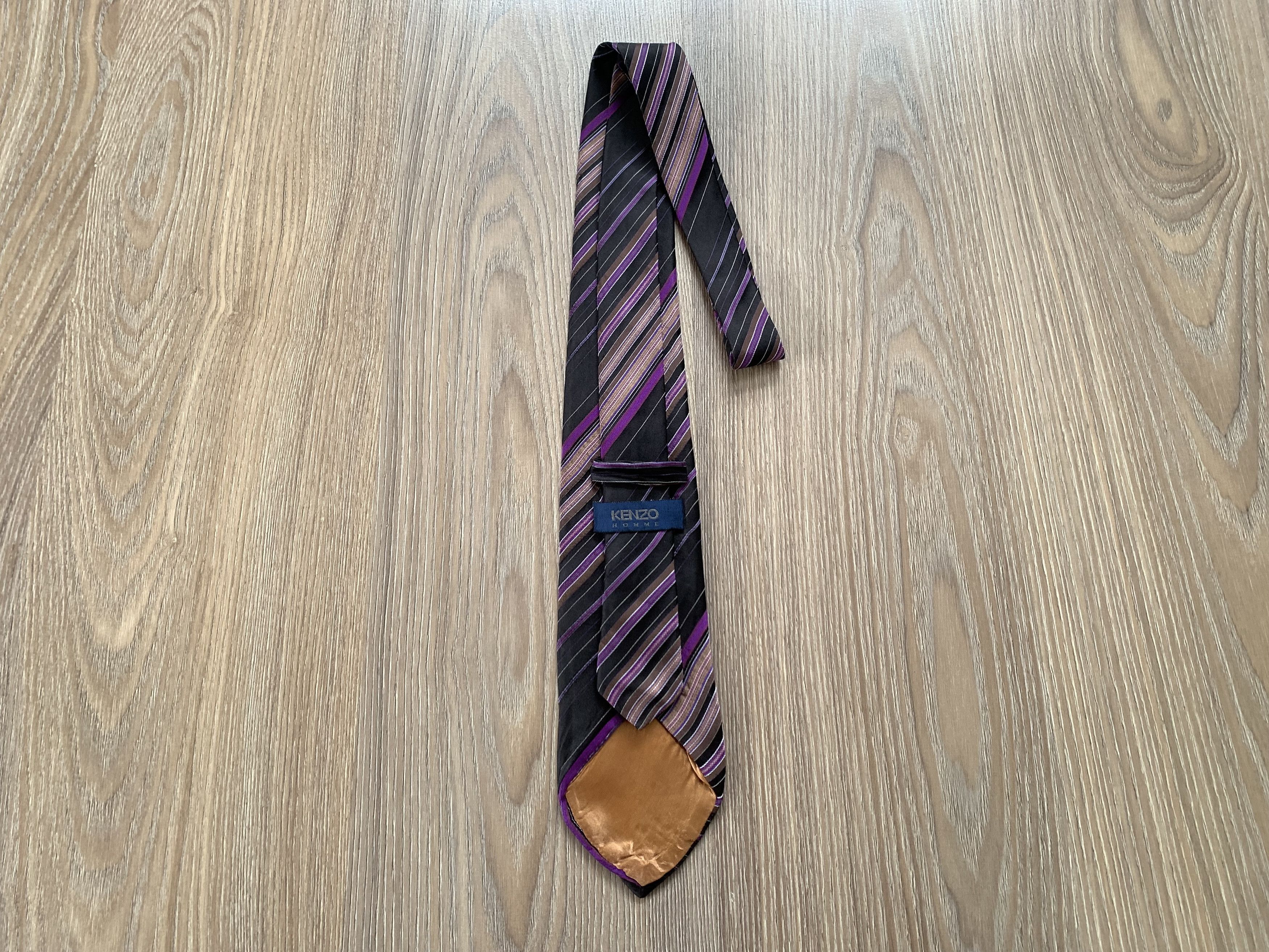 Kenzo Rare Kenzo Italian Stripe Printed Silk Tie Size ONE SIZE - 4 Thumbnail