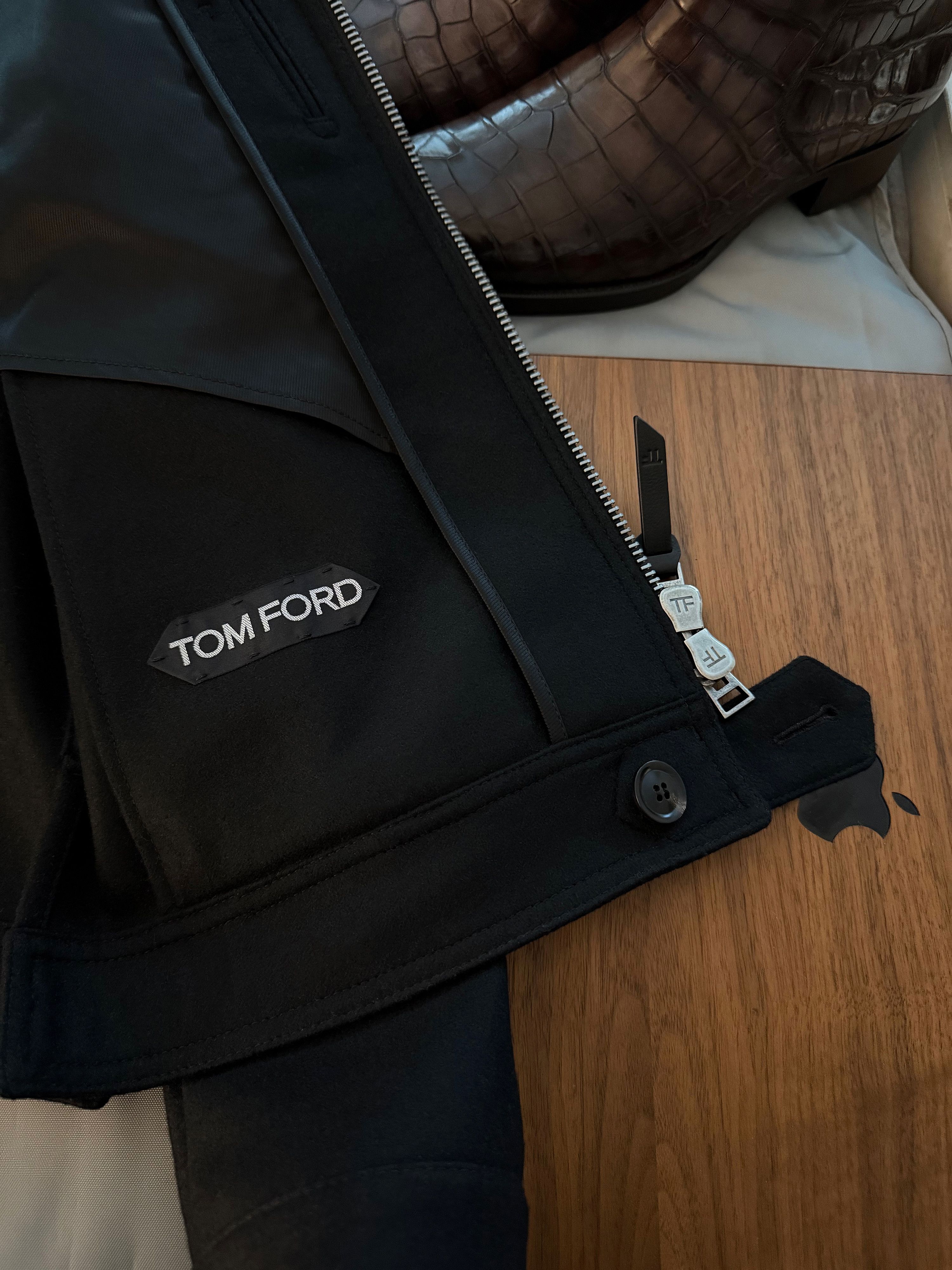 Tom Ford Ultimate Rare $5,400 w/tax Wool / Leather Accent Jacket Size US M / EU 48-50 / 2 - 17 Thumbnail