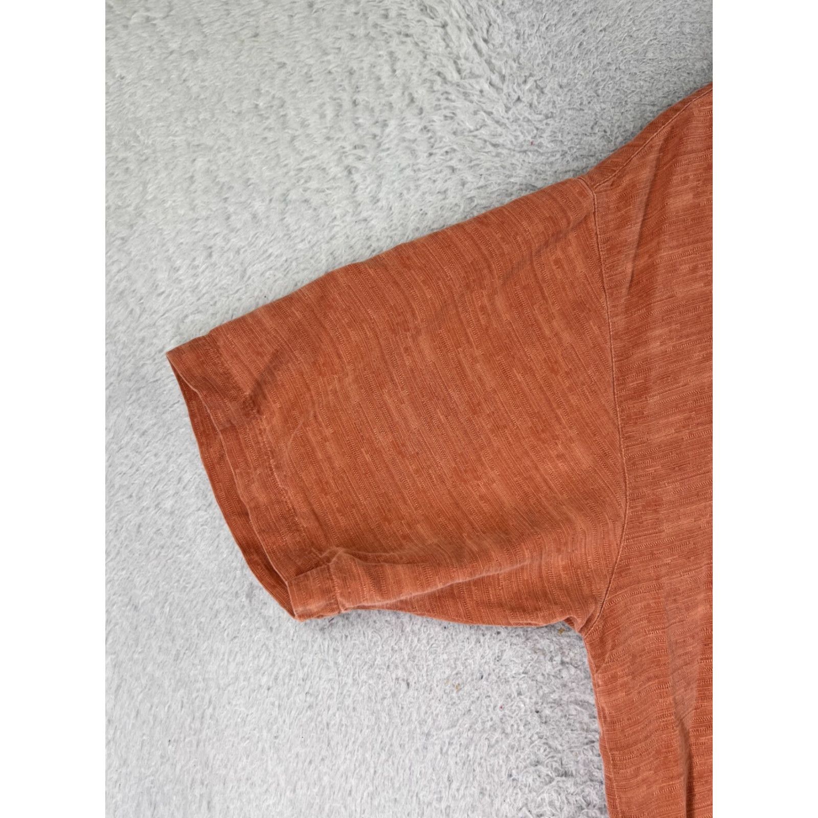 Tommy Bahama Tommy Bahama Shirt Men Large Orange Stripe Pocket 100% Silk Hawaiian Size US L / EU 52-54 / 3 - 3 Thumbnail
