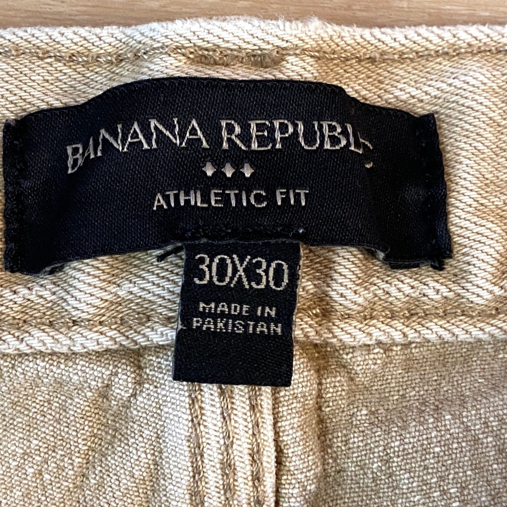 Banana Republic Banana Republic Athletic Fit Jeans Mens 30x30 Khaki Sand Stretch Denim Pants Jeans Shirt? Size US 30 / EU 46 - 3 Thumbnail