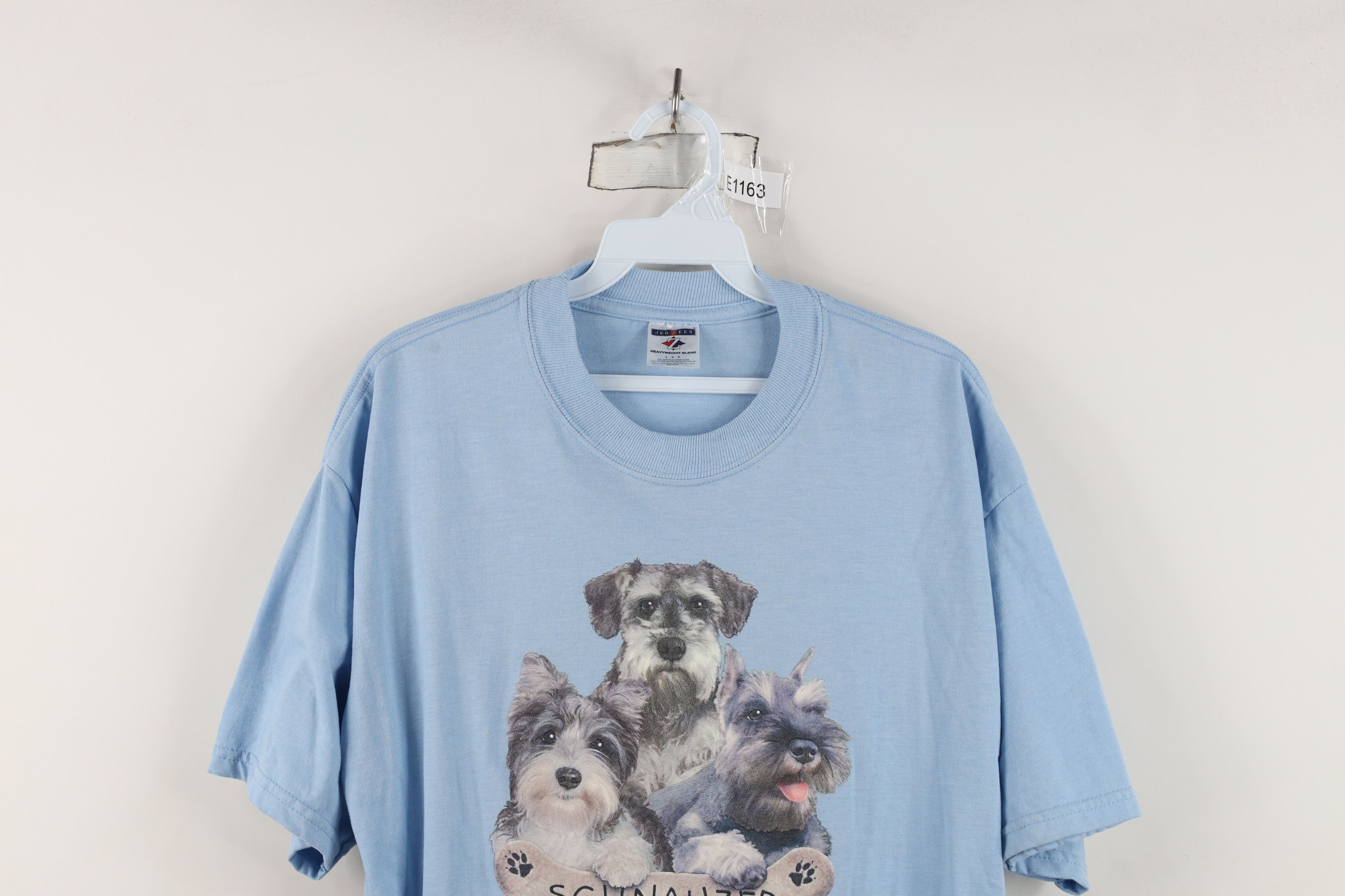 Vintage Vintage 90s Y2K Streetwear Schnauzer Dog Puppy T-Shirt Blue Size L / US 10 / IT 46 - 2 Thumbnail