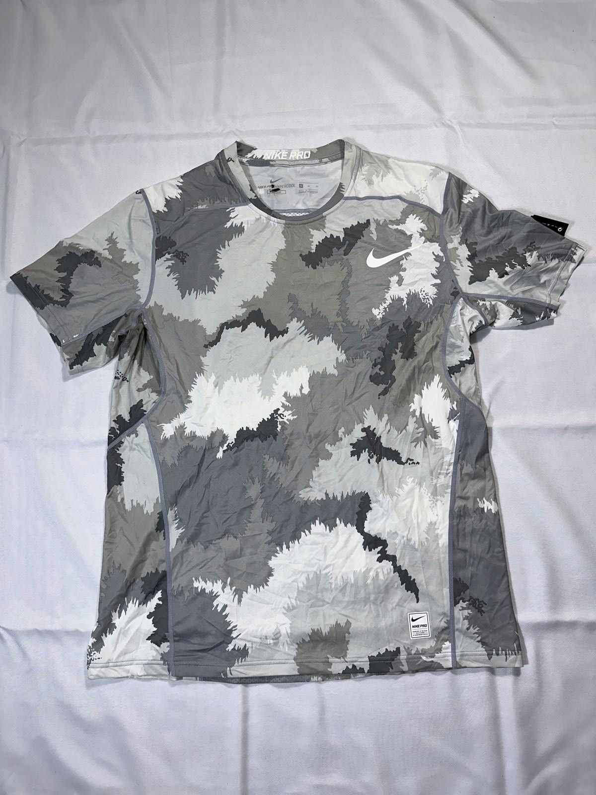 Nike Nike Men’s Hypercool Dri-Fit Grey Camo Fitted Top Size US XL / EU 56 / 4 - 1 Thumbnail