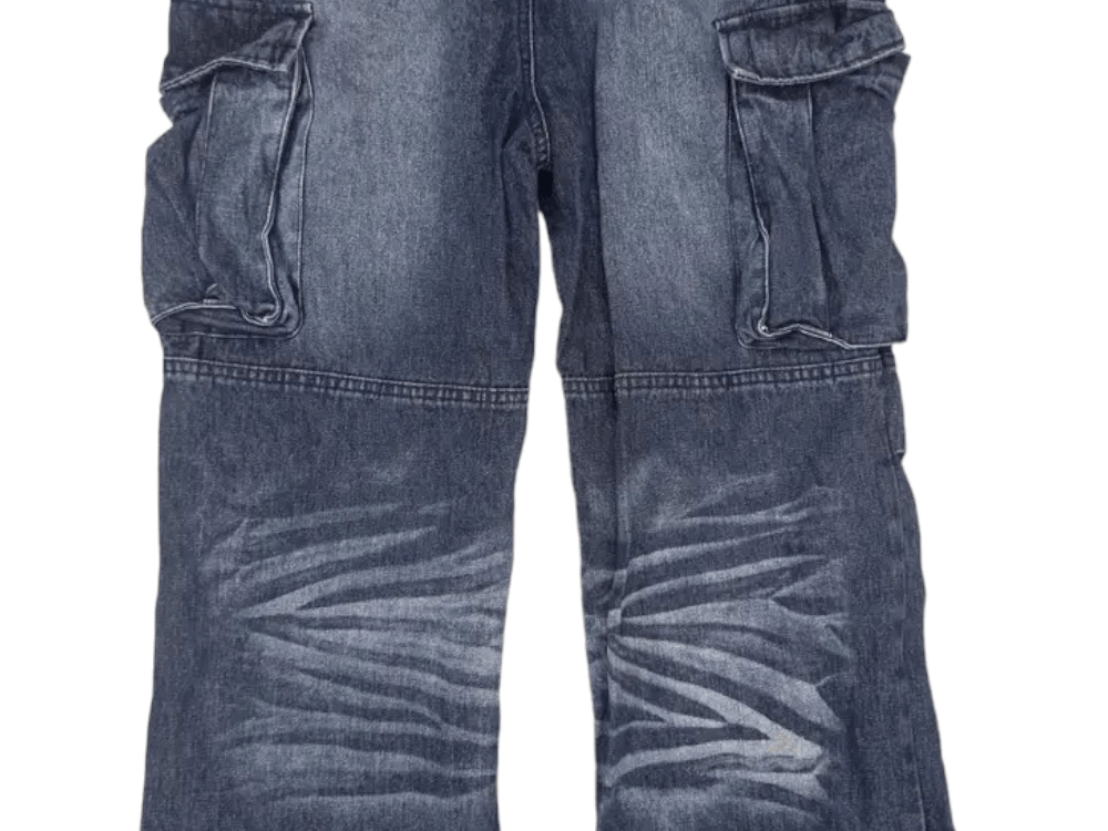 LOWBOX LOWBOX Tactical Multipocket Punk Style Overall Jeans Size US 34 / EU 50 - 12 Thumbnail