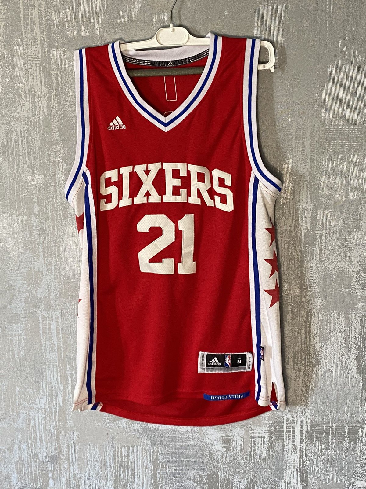 NBA Vintage Adidas Sixers NBA jersey 21 Joel Embiid Size US M / EU 48-50 / 2 - 1 Thumbnail