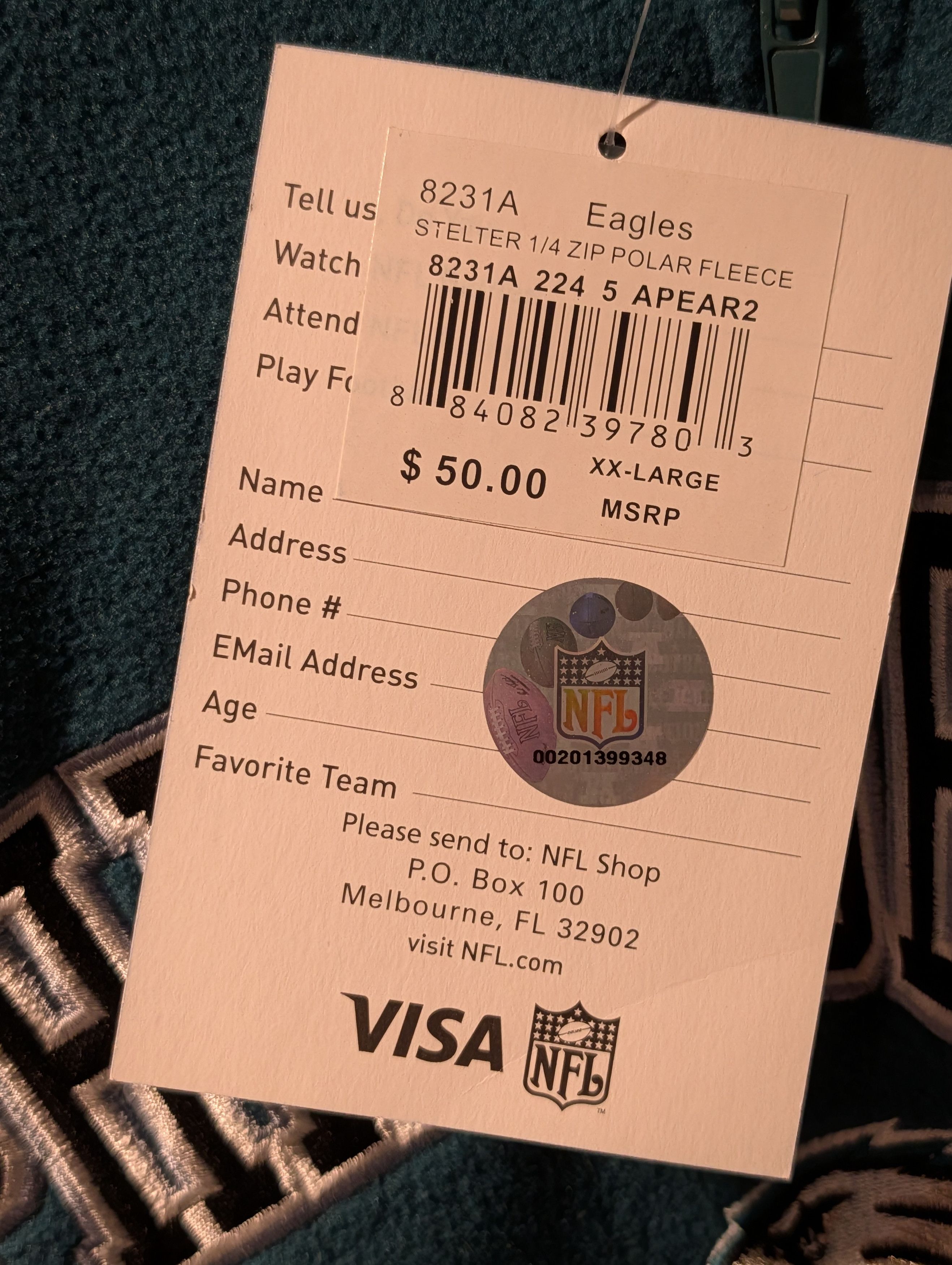 NFL NWT Reebok Philadelphia Eagles NFL Quarter Zip Fleece Jacket Size US XXL / EU 58 / 5 - 6 Thumbnail