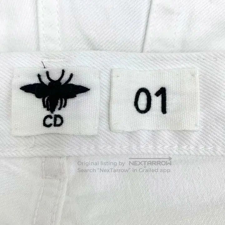 Dior Christian Dior White Distressed Cotton Jeans. Size US 32 / EU 48 - 5 Thumbnail
