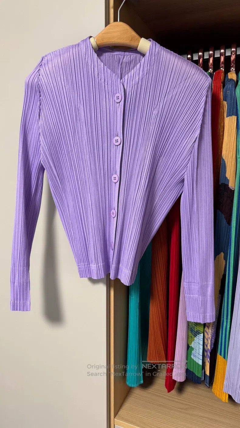 Issey Miyake Purple Cardigan