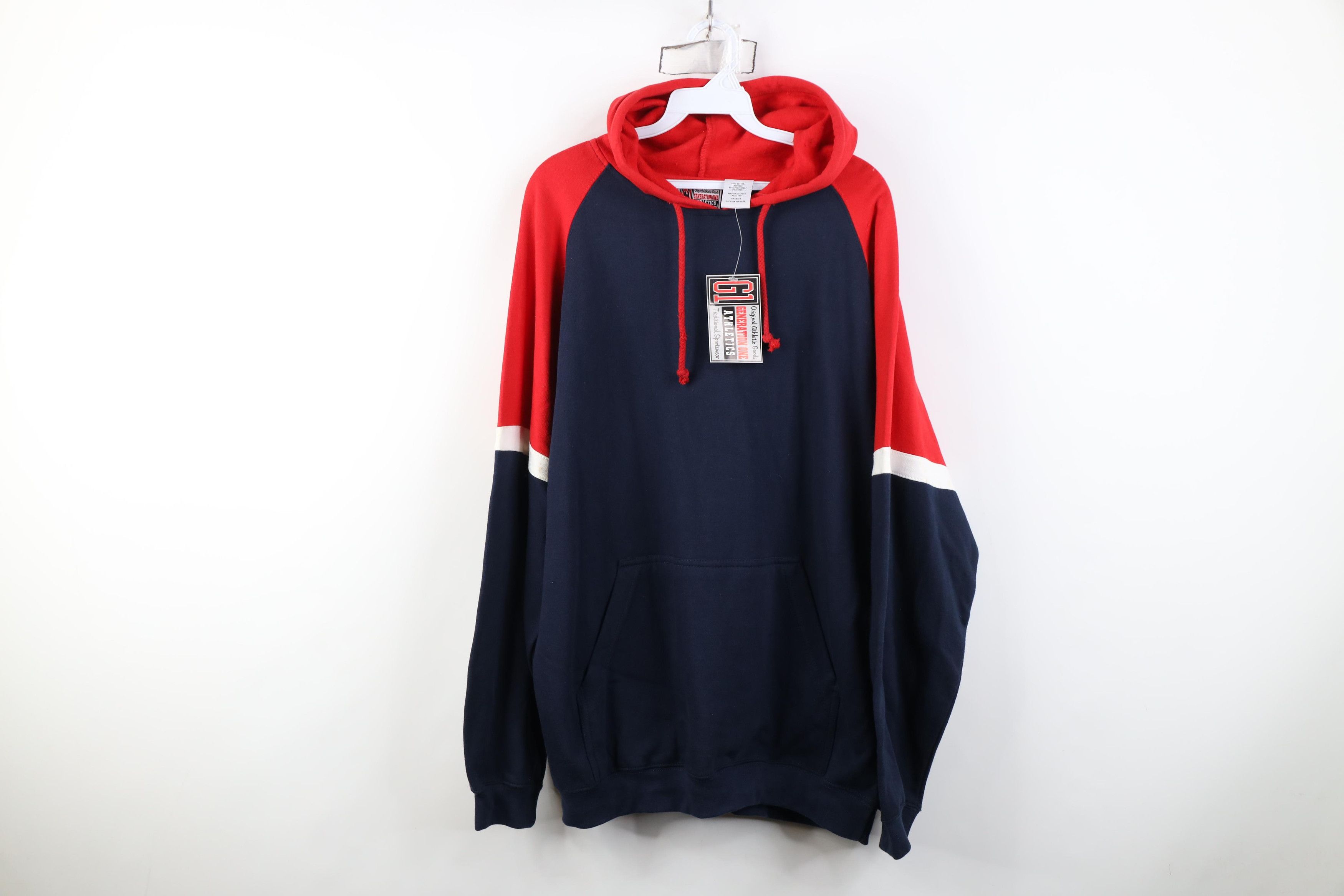 Vintage Deadstock Vintage 90s Streetwear Block Hoodie Sweatshirt Size US M / EU 48-50 / 2 - 1 Thumbnail