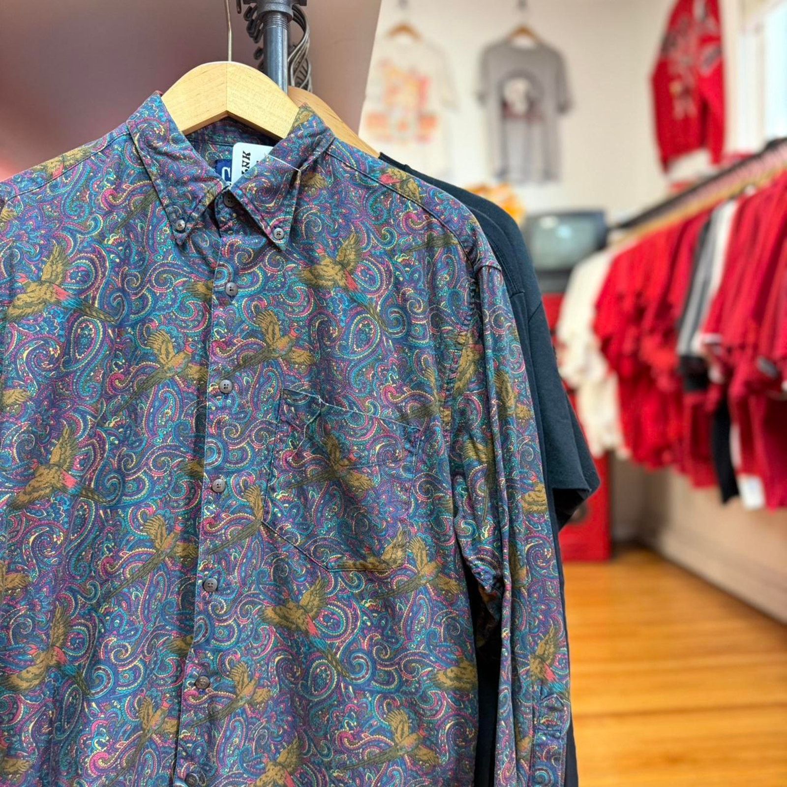 Gap × Vintage Vintage 90s Gap Pheasant Animal All Over Print Shirt Size US M / EU 48-50 / 2 - 1 Thumbnail