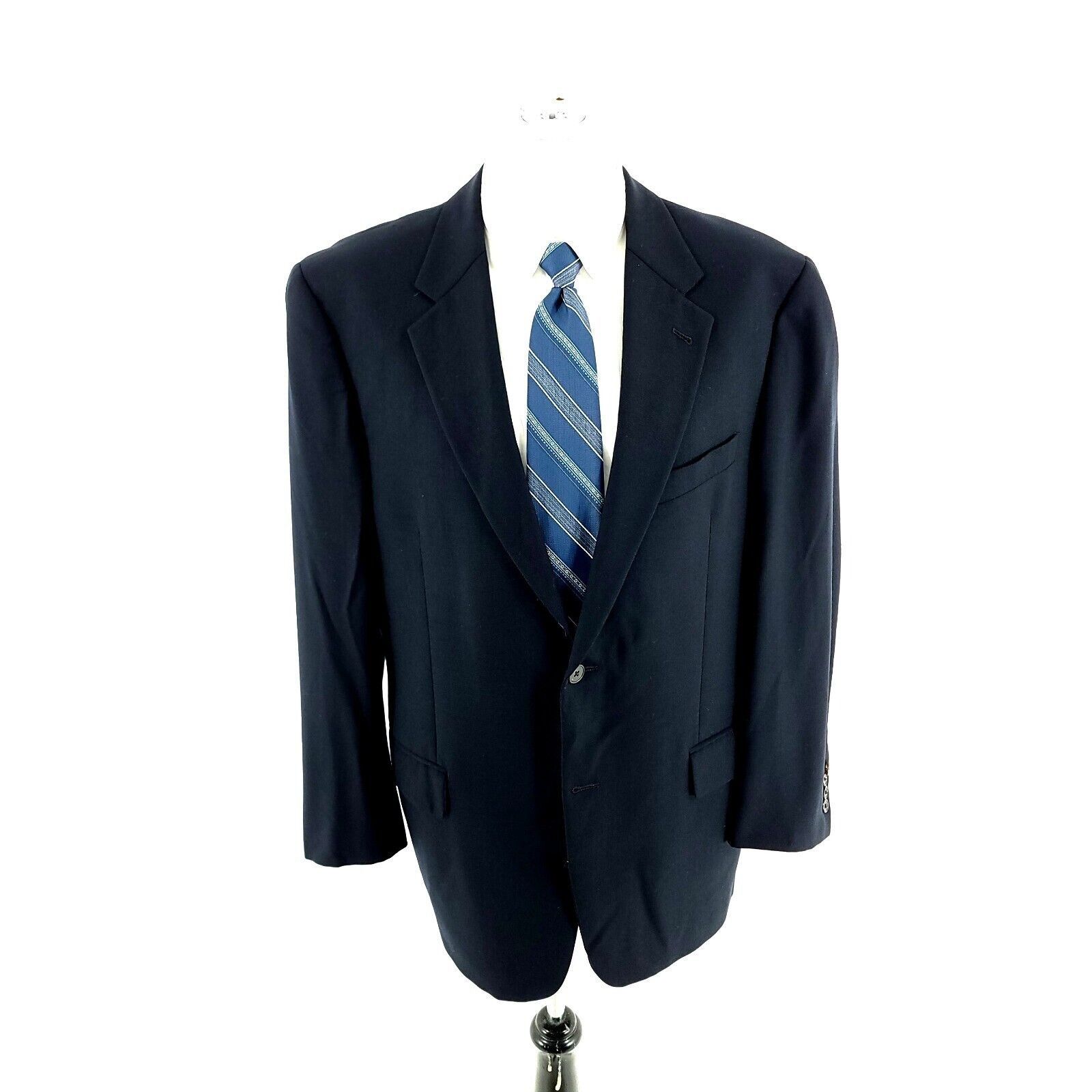 Joseph Abboud DAMAGED Joseph Abboud Wool 2 Button Blazer 42R Blue Size 42R - 4 Thumbnail