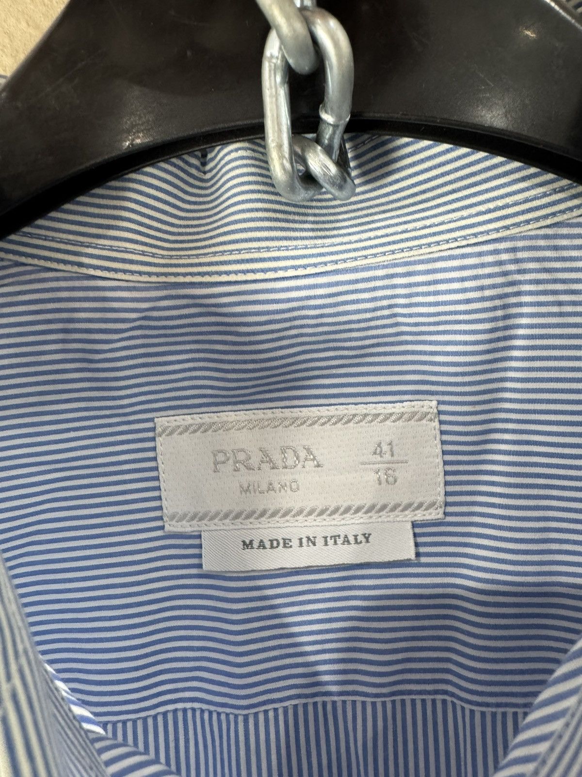 Prada PRADA Rare Deigner Striped Cotton shirt Size US L / EU 52-54 / 3 - 3 Thumbnail