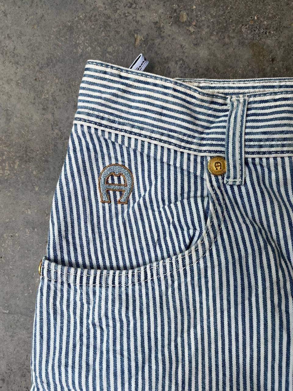 Aigner AIGNER STRIPES JEANS WOMEN BALOON STYLE Size 31" - 9 Thumbnail