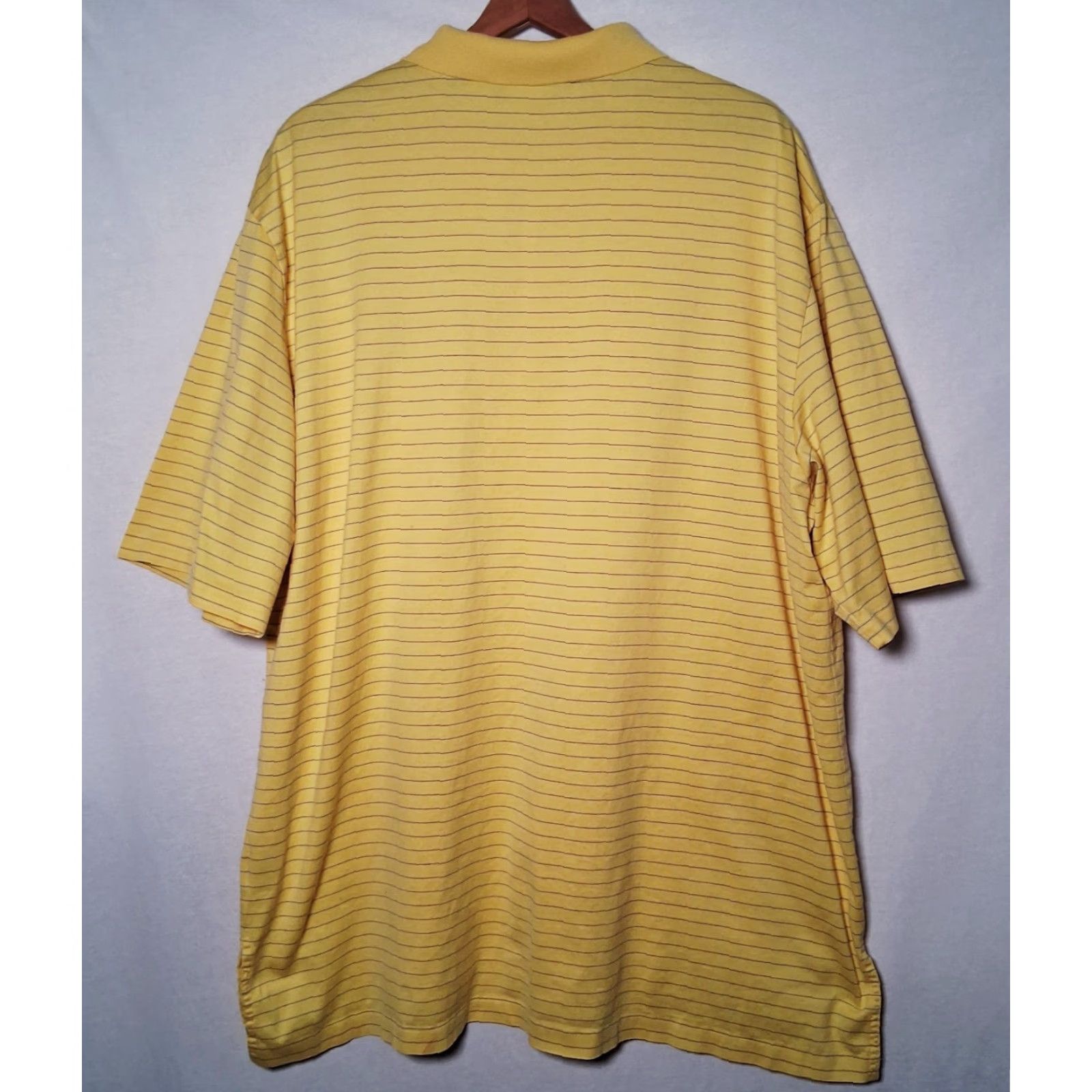 Vintage Polo Golf Shirt Men XXL Yellow Blue Striped Pony Logo Golfing Shirt Mens XXL Yellow Striped Polo Shirt Size US XXL / EU 58 / 5 - 2 Thumbnail