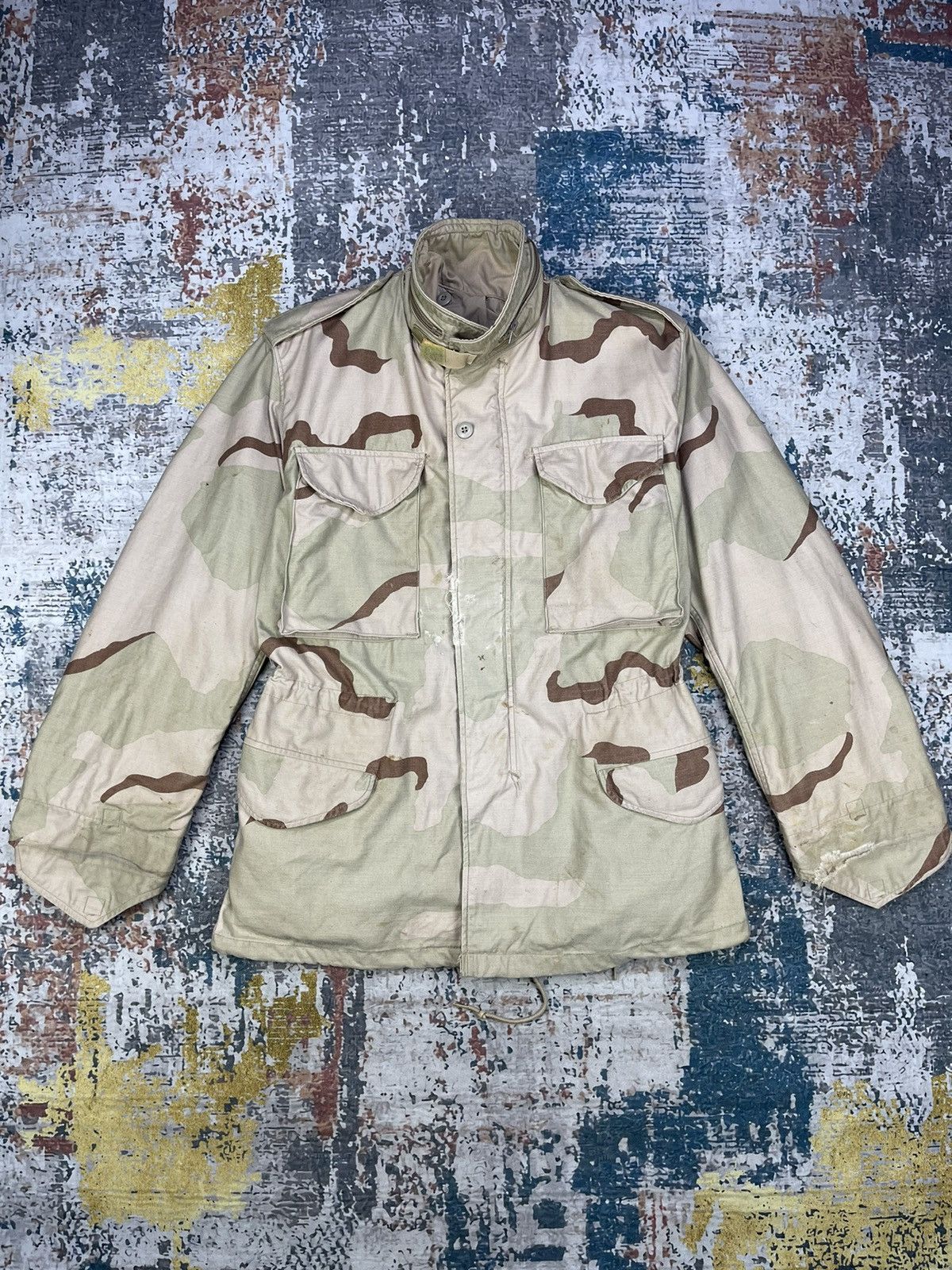 Vintage Vintage 80s M-65 Class 4 Dessert Camouflage Jackets Size US S / EU 44-46 / 1 - 1 Thumbnail