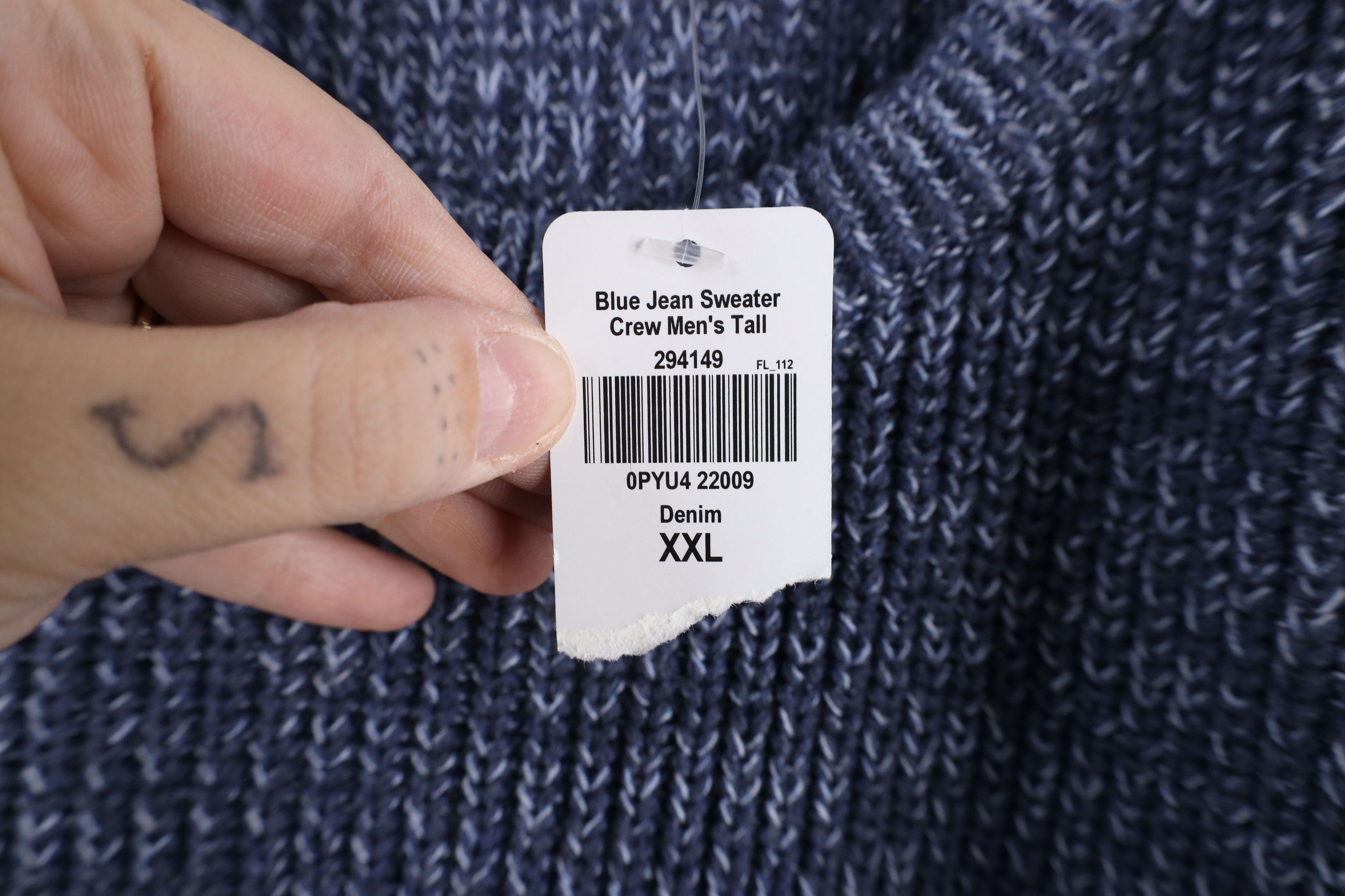 L.L. Bean × Vintage Deadstock Vintage 90s LL Bean Ribbed Knit Sweater Blue Size US XXL / EU 58 / 5 - 5 Thumbnail
