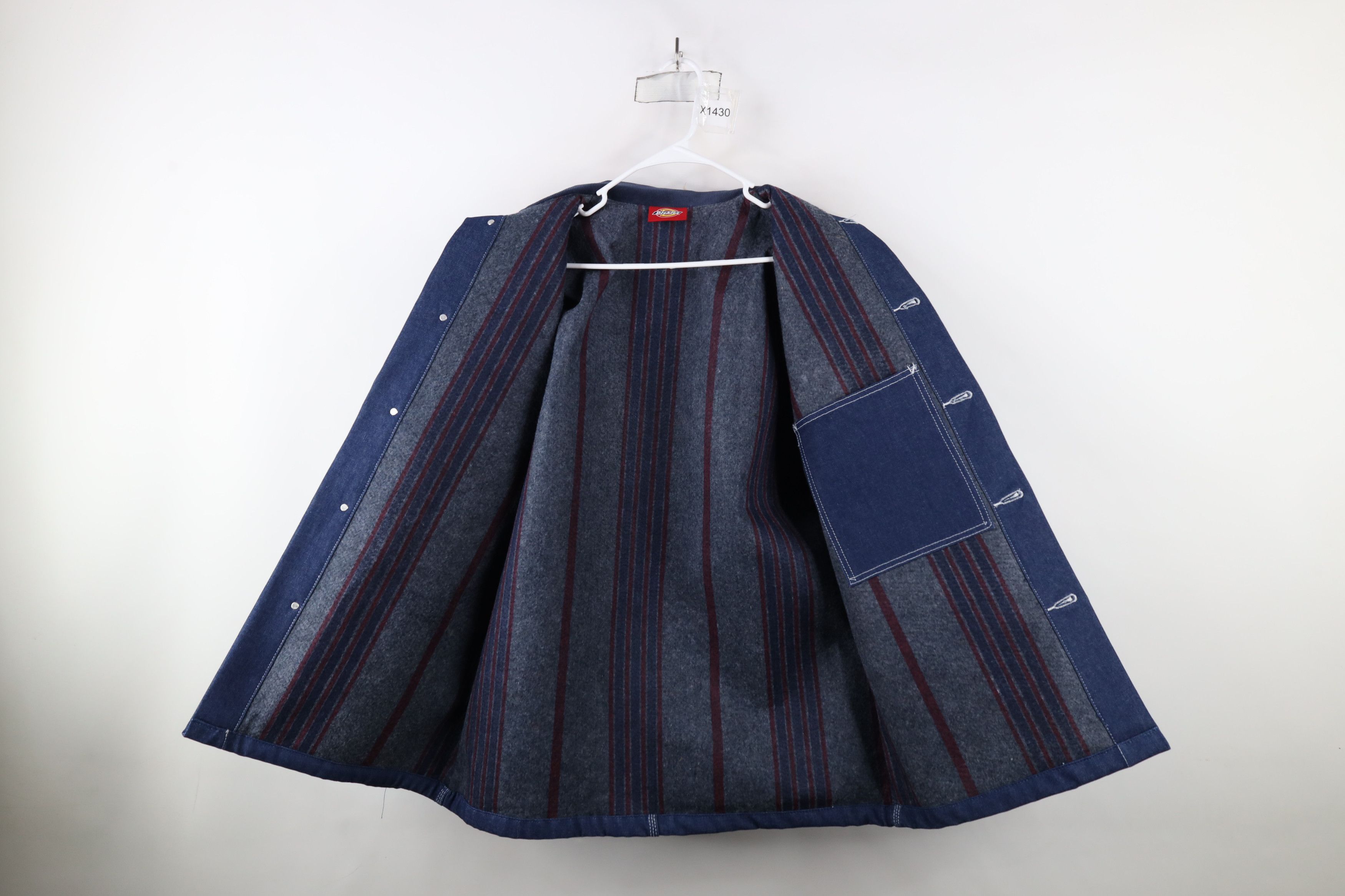 Dickies × Vintage Vintage 90s Dickies Blanket Lined Denim Chore Barn Jacket Size US L / EU 52-54 / 3 - 9 Thumbnail