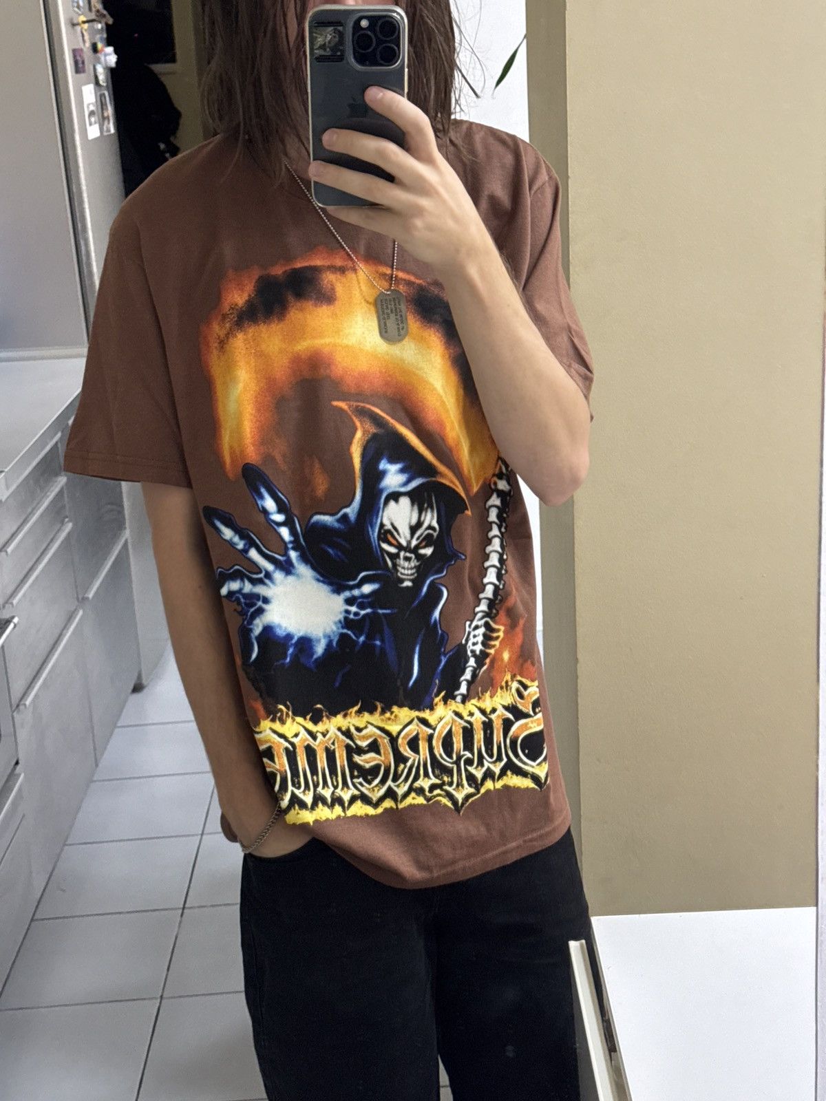 Supreme Ss26 Supreme Grim Reaper Tee Size US L / EU 52-54 / 3 - 5 Thumbnail