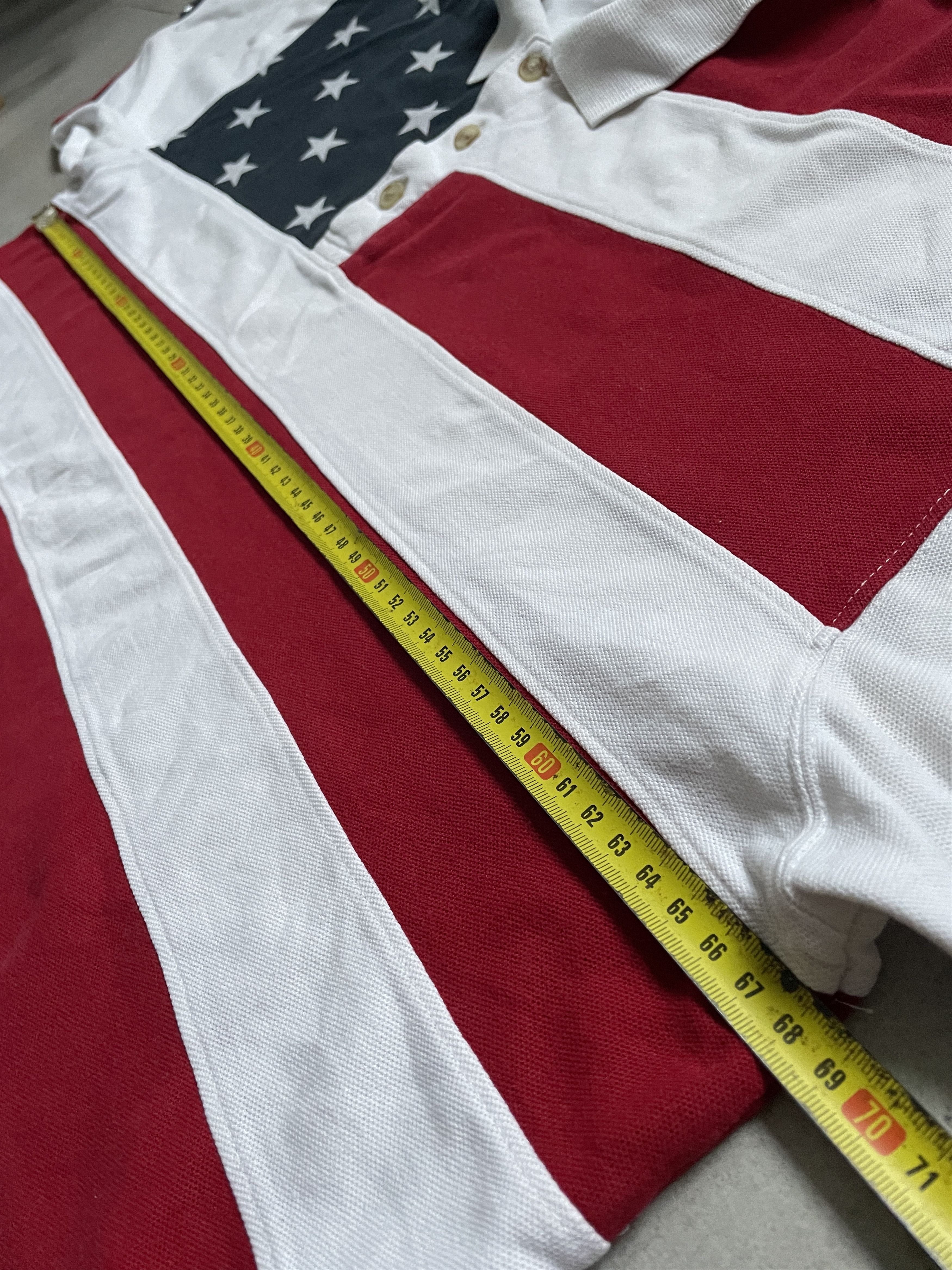 Swagger Y2K USA FLAG STRIPE CHIEF KEEF TYPE POLO TEE Size US XXL / EU 58 / 5 - 7 Thumbnail
