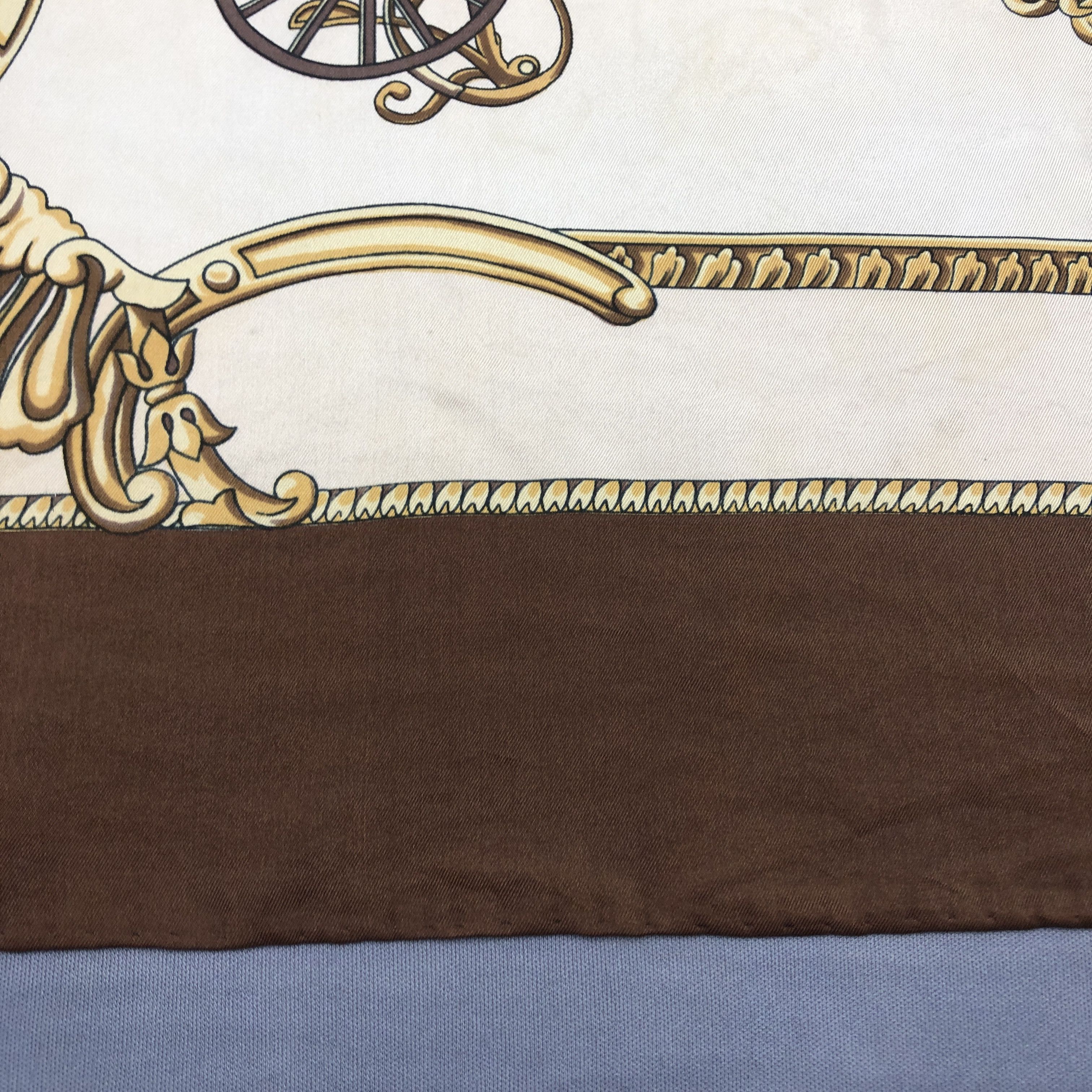 Other × Vintage Vintage 80s Carriage SILK Scarf Twill Stole Wraps Scarves Size ONE SIZE - 4 Thumbnail