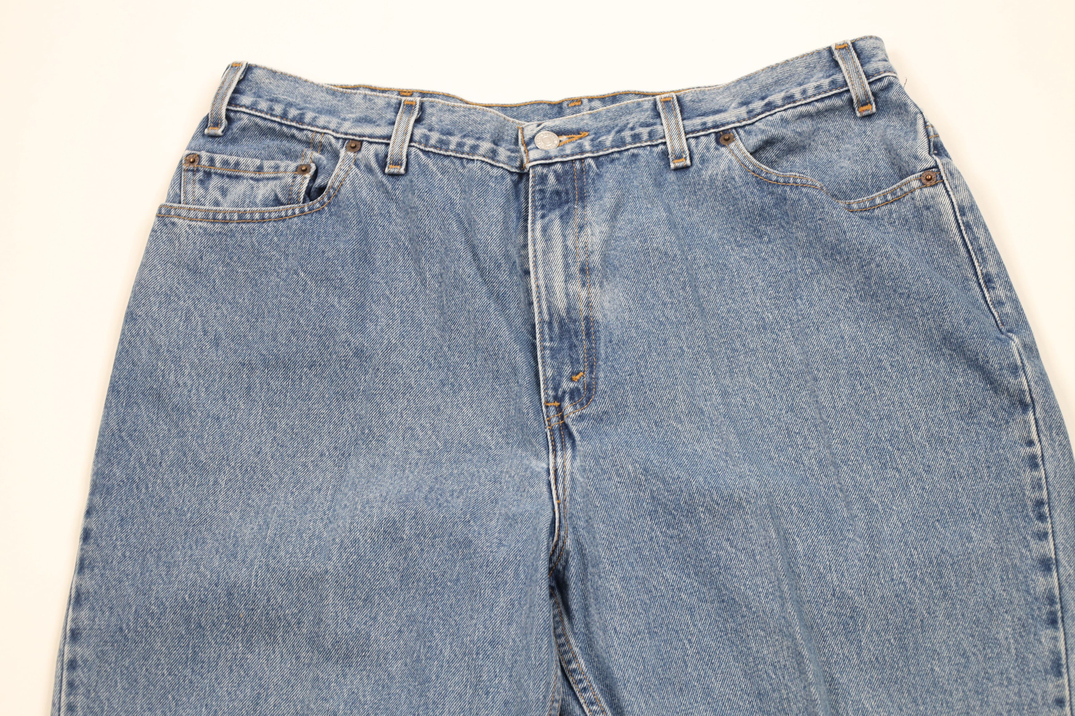 Levi's × Vintage Vintage Y2K 2002 Levis 550 Tapered Leg Denim Jeans Blue Size 40" / US 18 - 2 Thumbnail