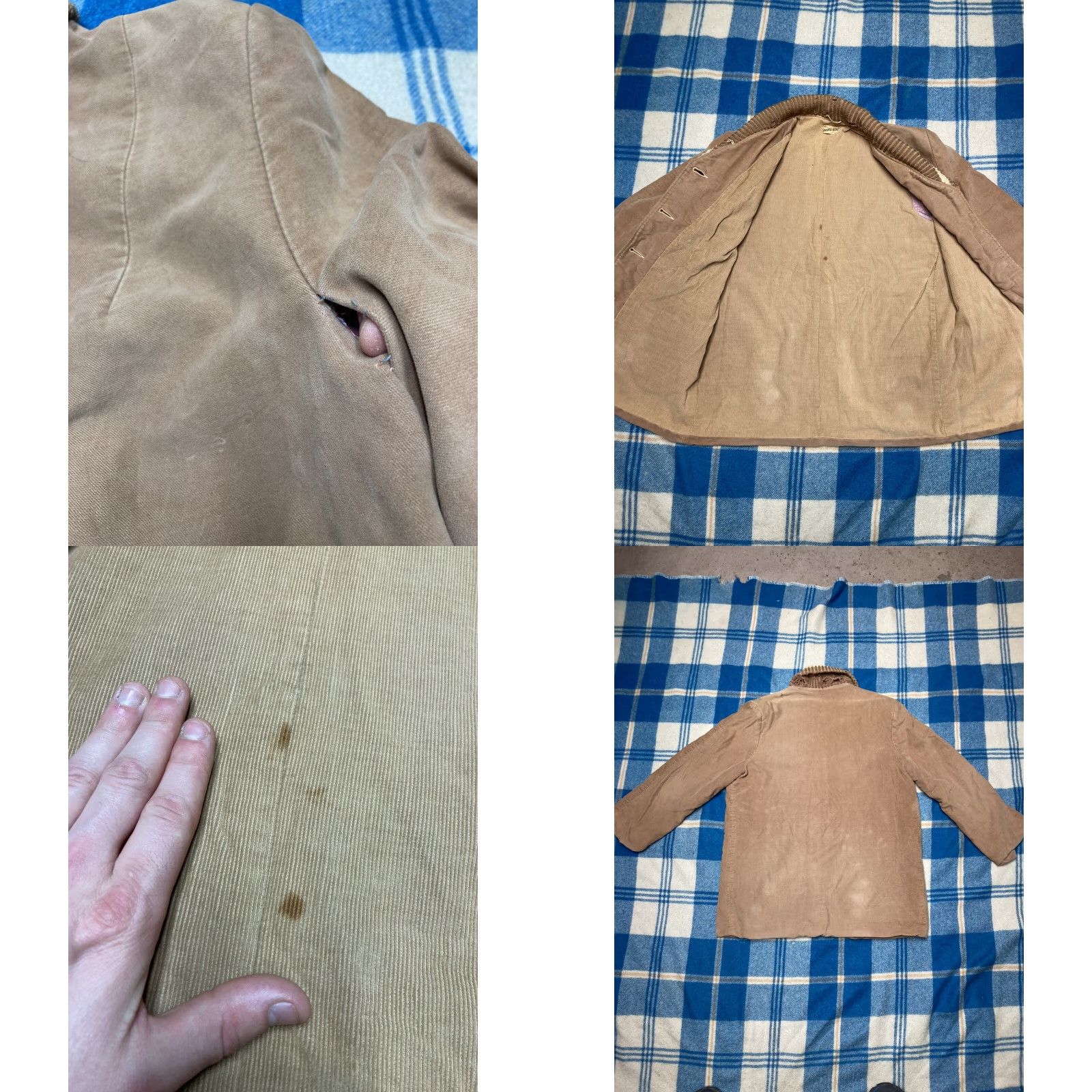 Vintage VINTAGE suede coat Women's Large Overcoat Shawl Collar 50s 60s Beige Size L / US 10 / IT 46 - 8 Thumbnail