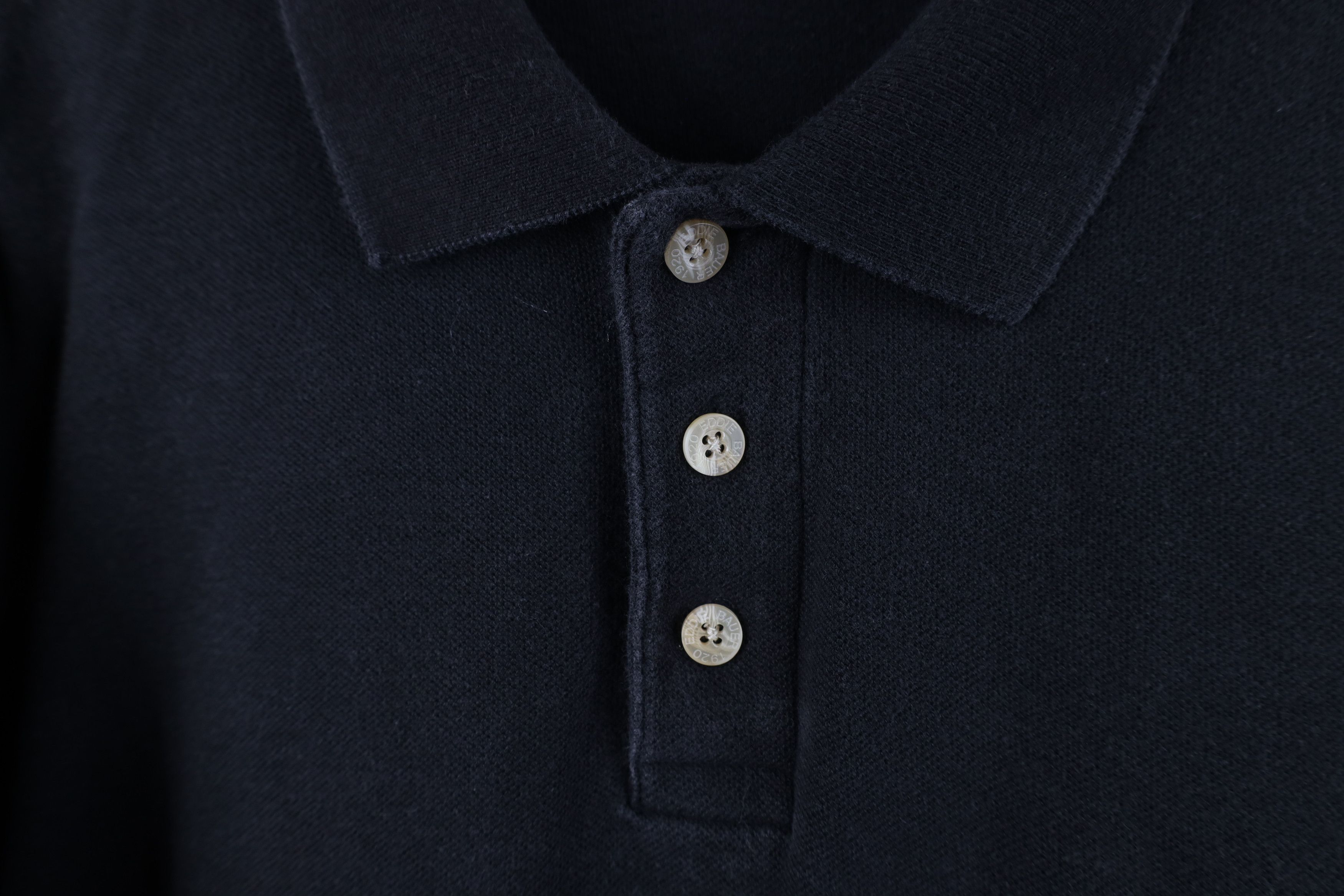 Eddie Bauer × Vintage Vintage 90s Eddie Bauer Blank Collared Polo Shirt Black Size US XXL / EU 58 / 5 - 7 Thumbnail