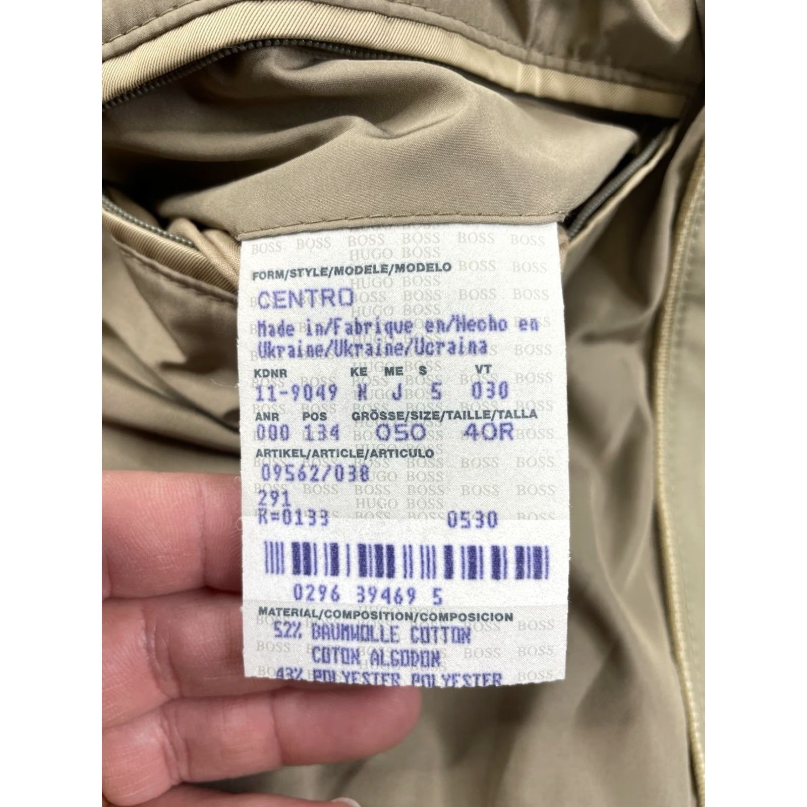 Hugo Boss VINTAGE Hugo Boss Trench Coat Jacket 40R Men Beige Cotton Blend Car Theme Buttons 40 Mens Size US XXS / EU 40 - 3 Thumbnail