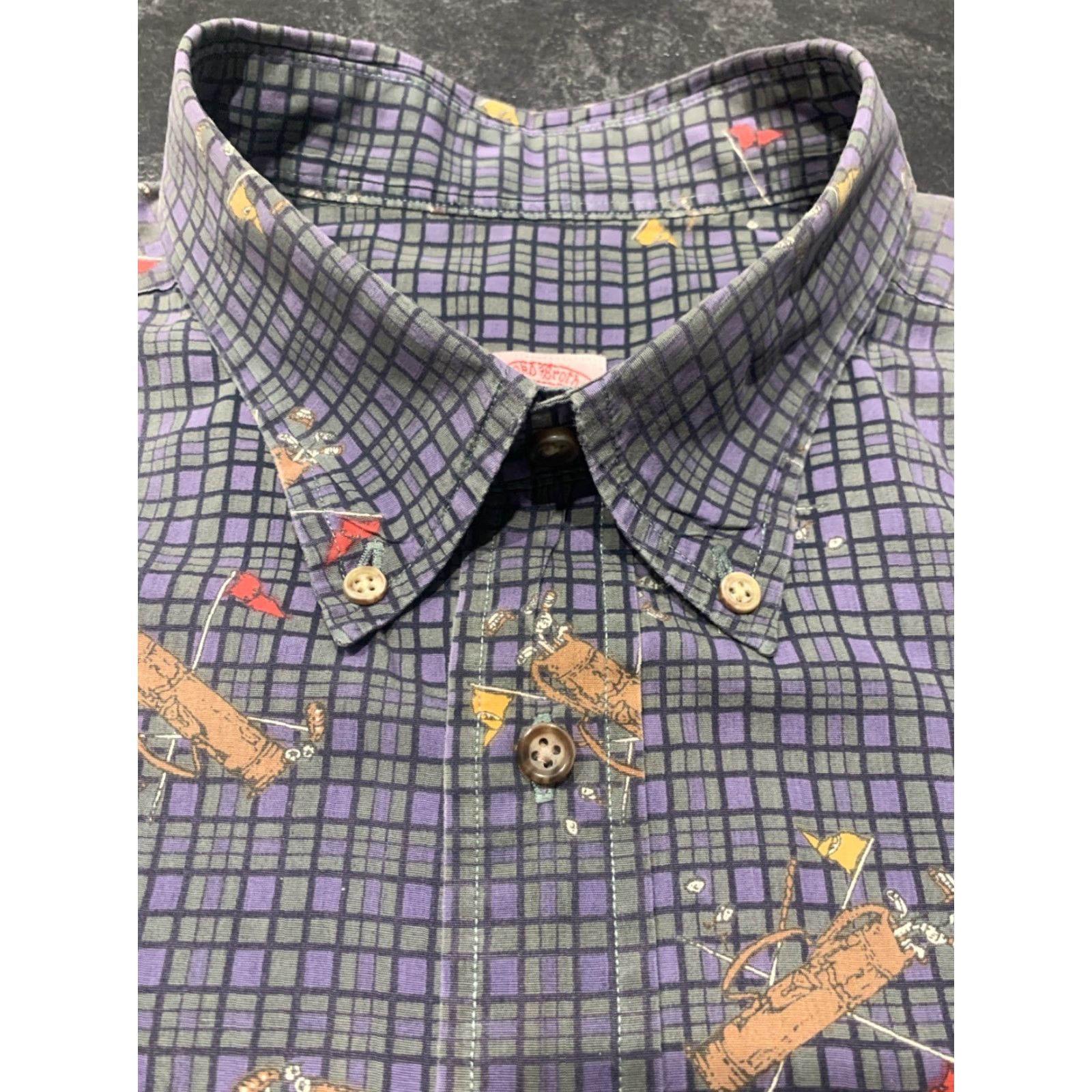 Brooks Brothers BROOKS BROTHERS 1818 Multicolor Button-Up Golf Shirt Short Sleeve XL Mens Size US XL / EU 56 / 4 - 7 Thumbnail