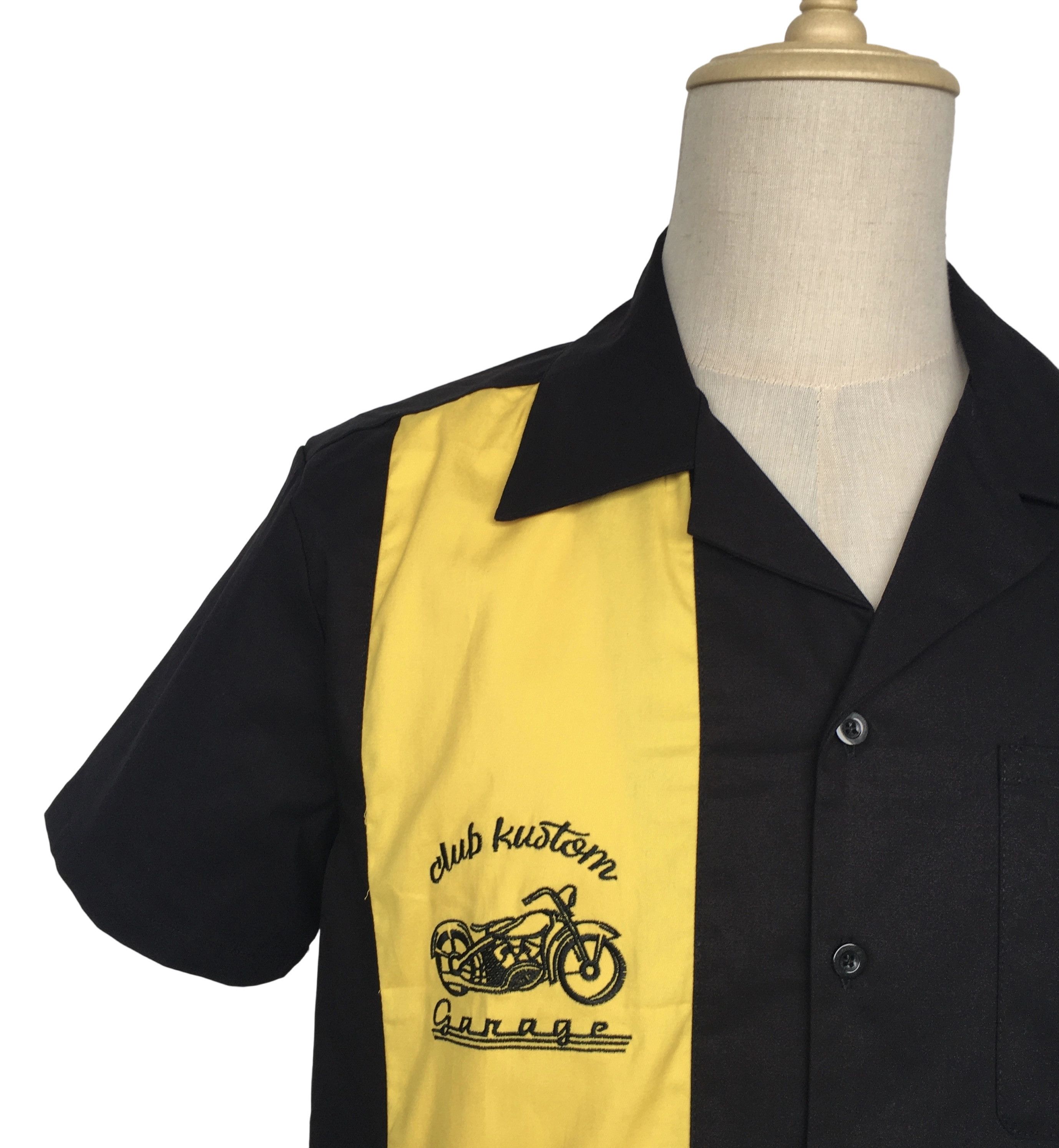 Other Vintage Casual Shirts Short Sleeve Cotton Black+Yellow Size US L / EU 52-54 / 3 - 5 Thumbnail