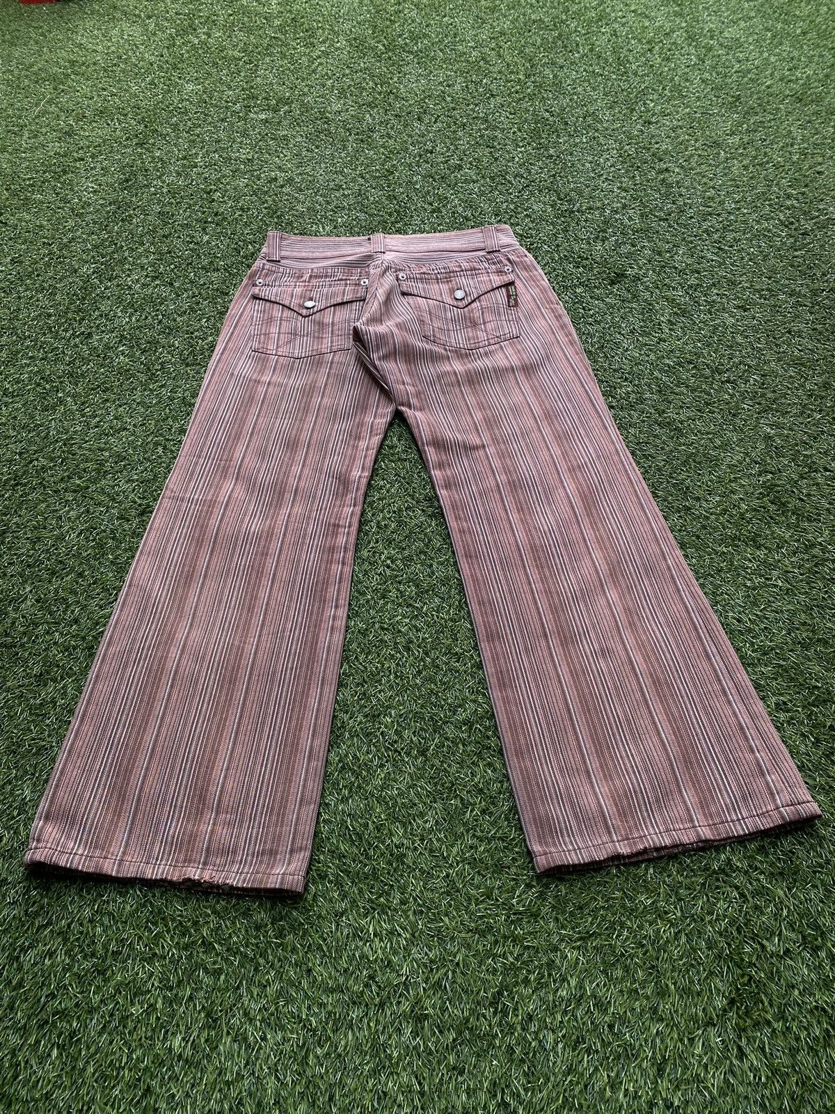 291295=Homme Vintage 291295=Homme Striped Flared Jeans Size US 35 - 7 Thumbnail