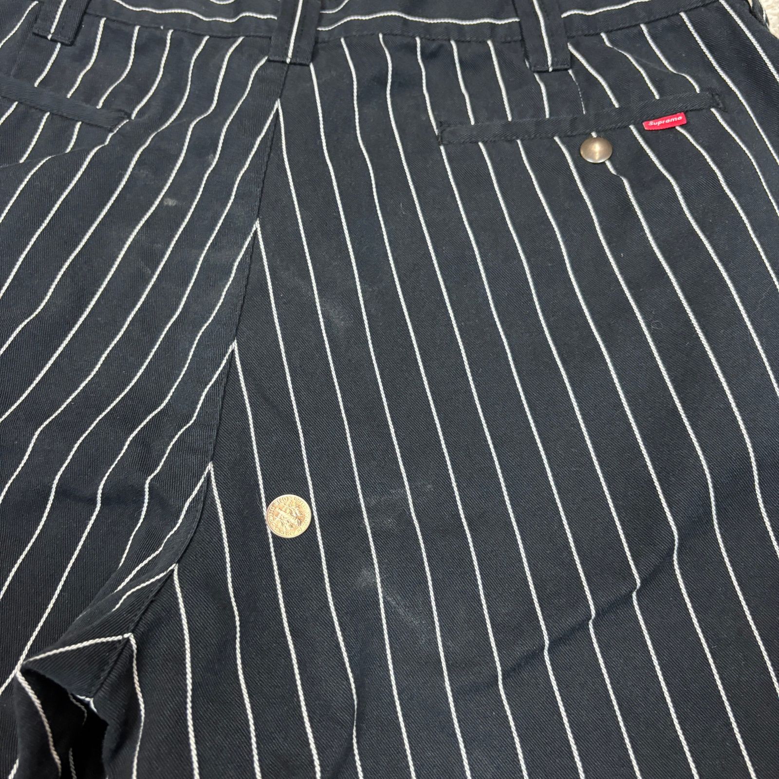 Supreme Supreme Pinstripe Work Chino Shorts Men's 34 Streetwear Size US 34 / EU 50 - 10 Thumbnail