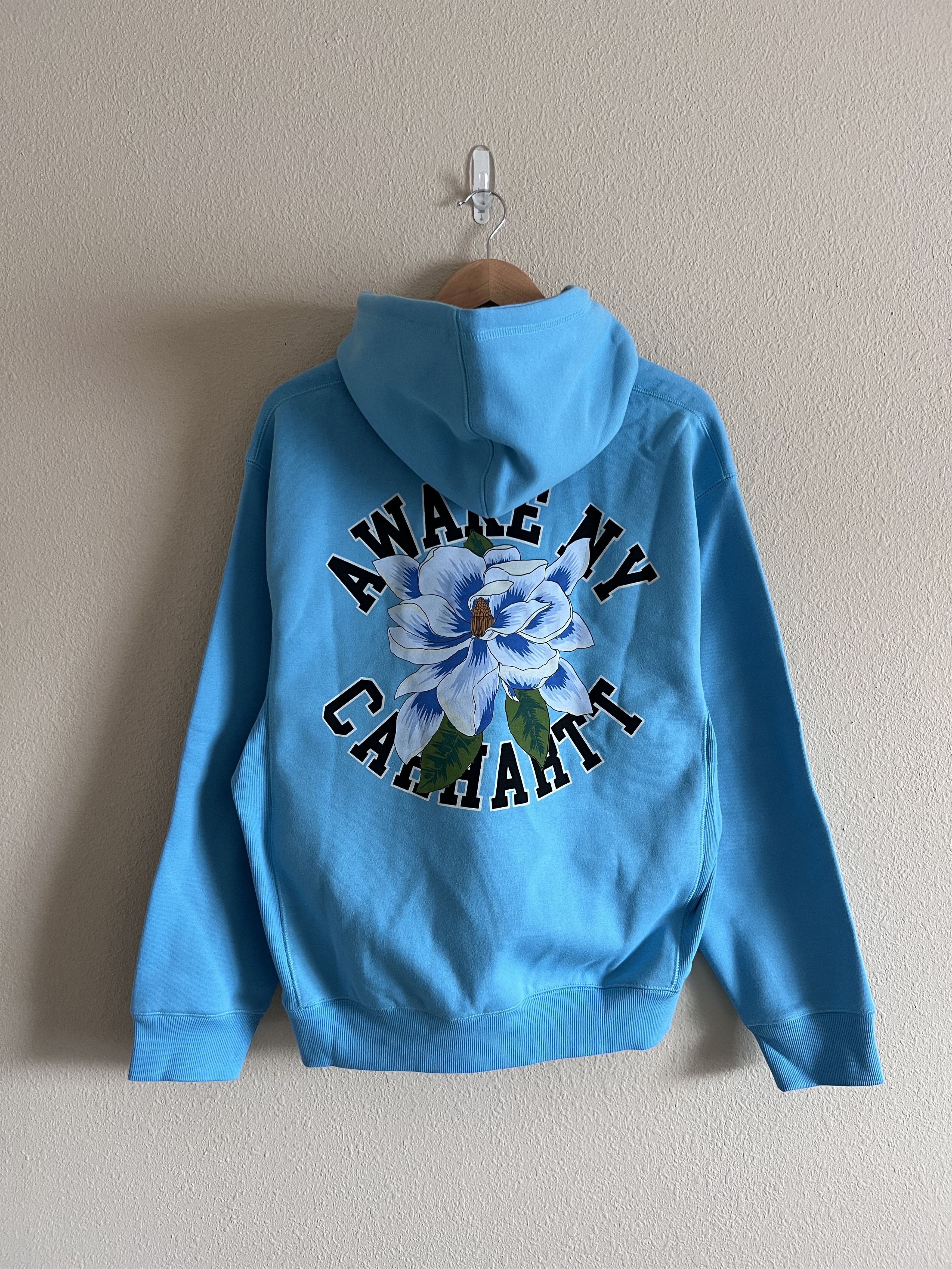 image of Awake Ny Carhartt Wip Printed Hoodie In Blue, Men's (Size Medium)