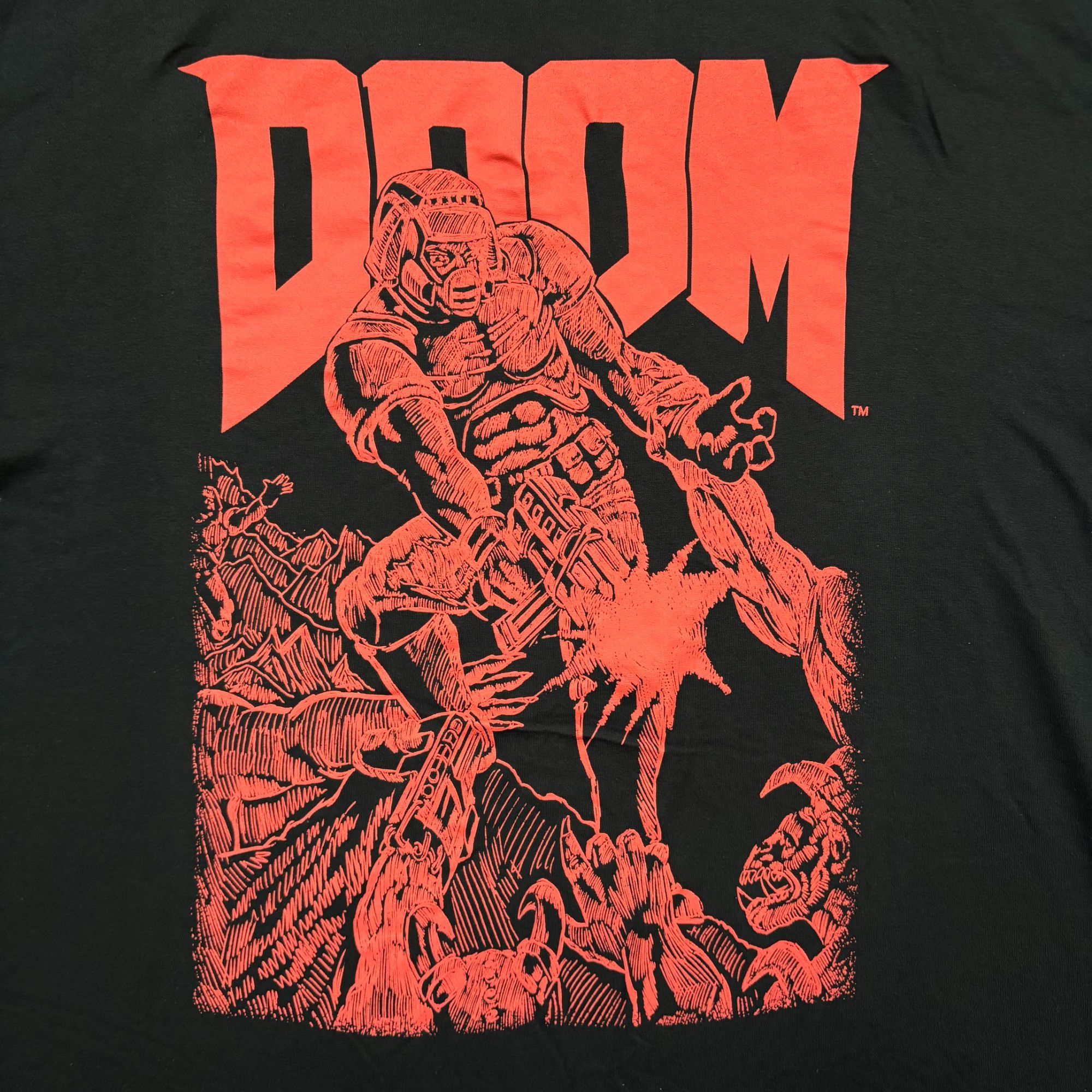 Other Doom Super Nintendo Video Game Cover Red Sketched Art Tee 2X Size US XXL / EU 58 / 5 - 2 Thumbnail