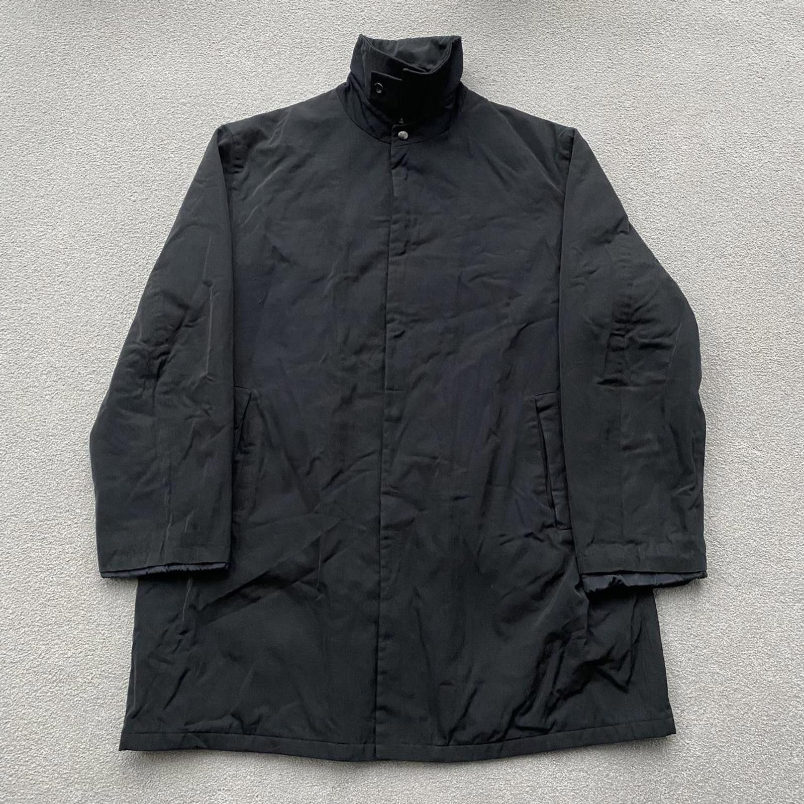 Jil Sander Jil Sanded Virgin Wool Black Trench Coat Overcoat Size US L / EU 52-54 / 3 - 2 Thumbnail