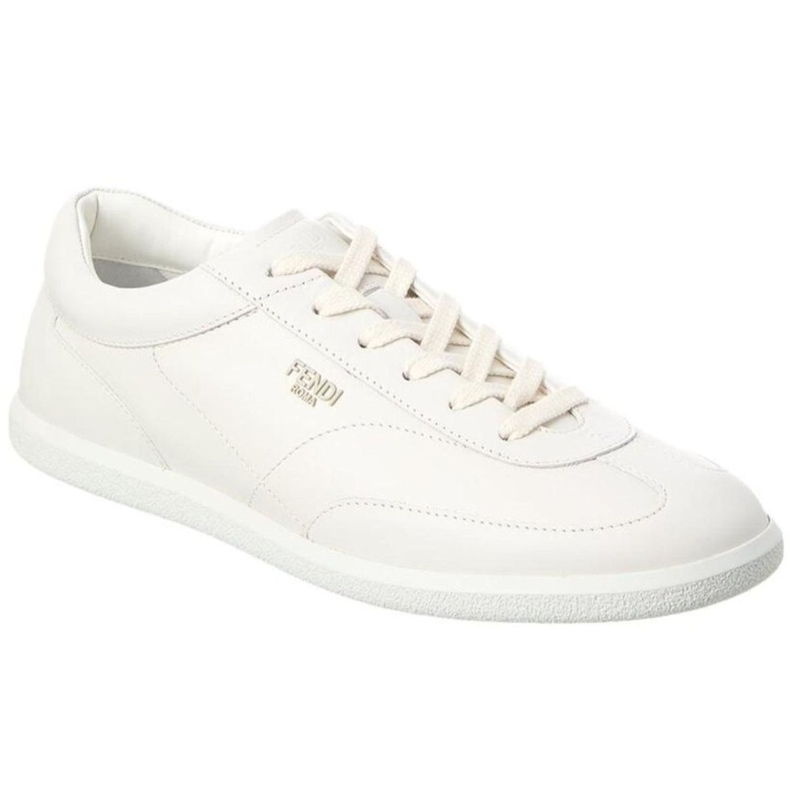 Fendi Fendi Light Bianco White Leather Low Top Sneakers US 13 Size US 13 / EU 46 - 1 Thumbnail