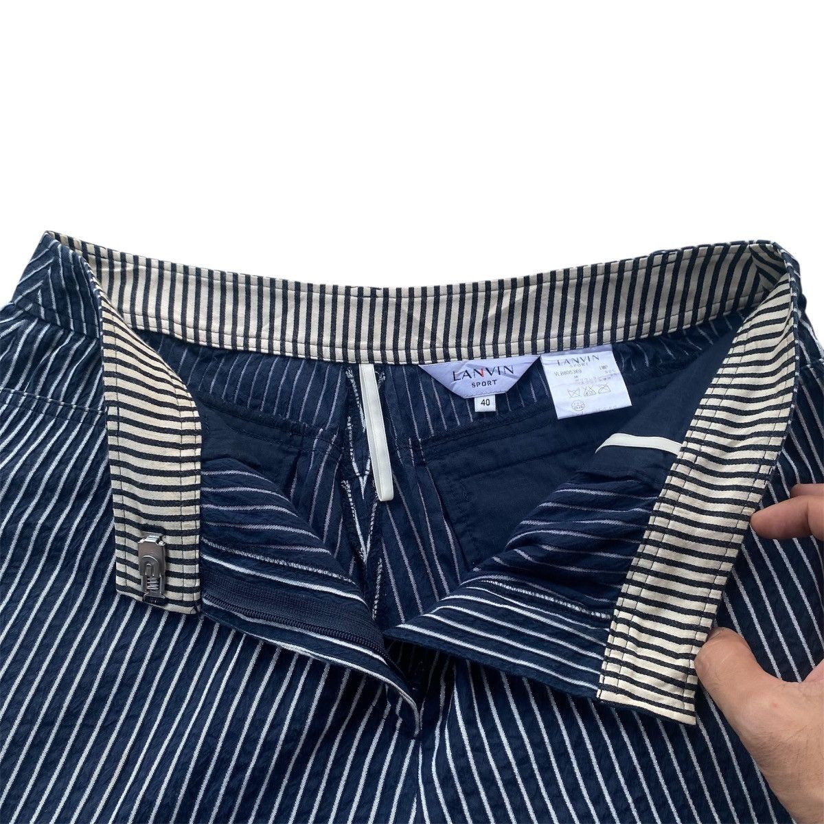 Lanvin LANVIN Sport Pinstripe Hickory Trousers Minimal Luxury Pants Size US 30 / EU 46 - 11 Thumbnail
