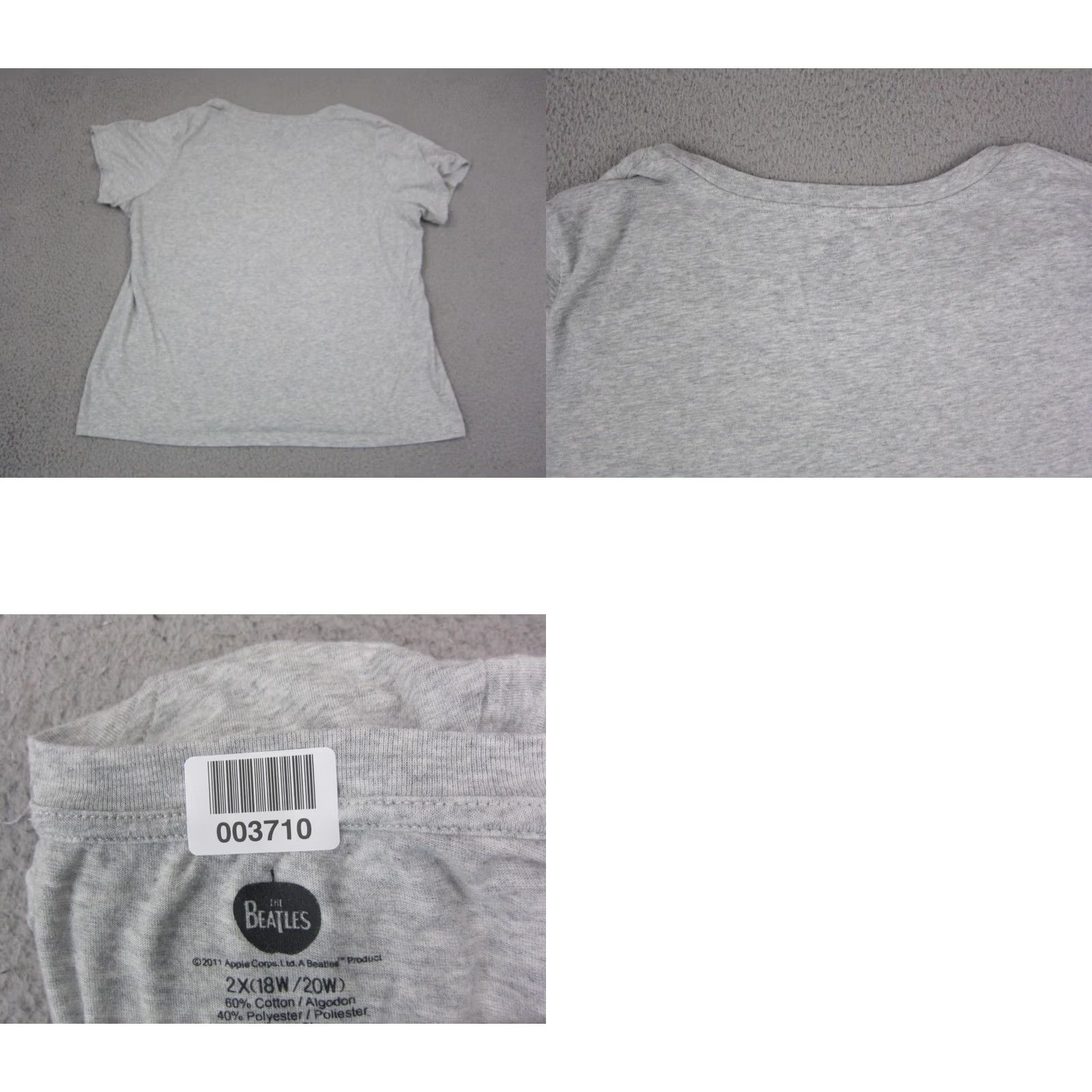 Vintage The Beatles Shirt Womens 2X Gray Legend Band John Lennon Paul McCartney Size XXL / US 16-18 / IT 52-54 - 8 Thumbnail